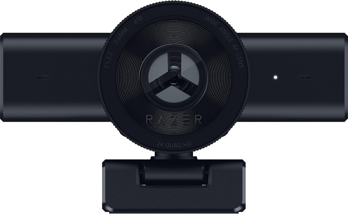 Razer Kiyo V2 X Webcam for Streaming and Meetings, 1440p 60 FPS, Black | AI Powered Auto-Framing, Built-in Microphone, Ultrawide Angle Lens, Privacy Cover, Works with OBS, Discord, Zoom, Teams