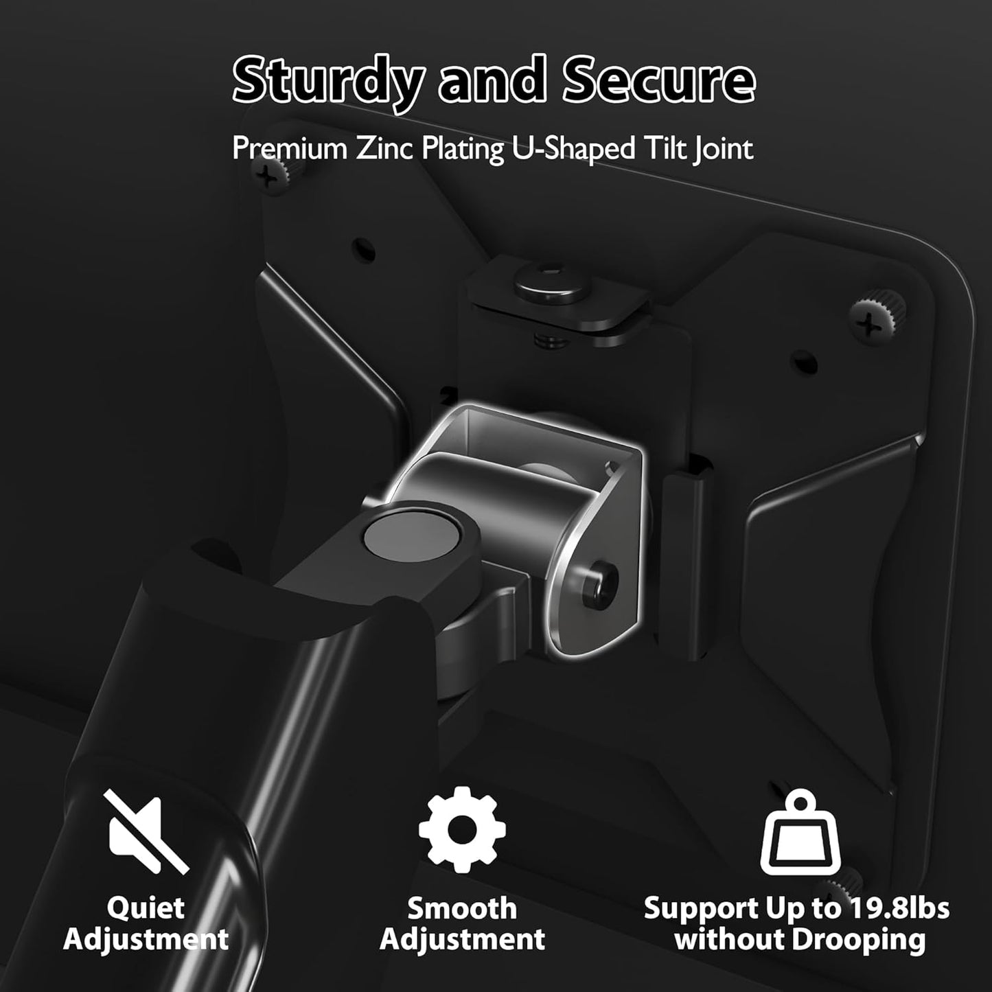 BONTEC Dual Monitor Wall Mount for 13-32 Inch Screens, VESA 75x75/100x100mm | Height Adjustable Gas Spring Arm with Tilt, Swivel & Rotate, Hold Up to 19.8 lbs, Fully Adjustable, Office & Home Use