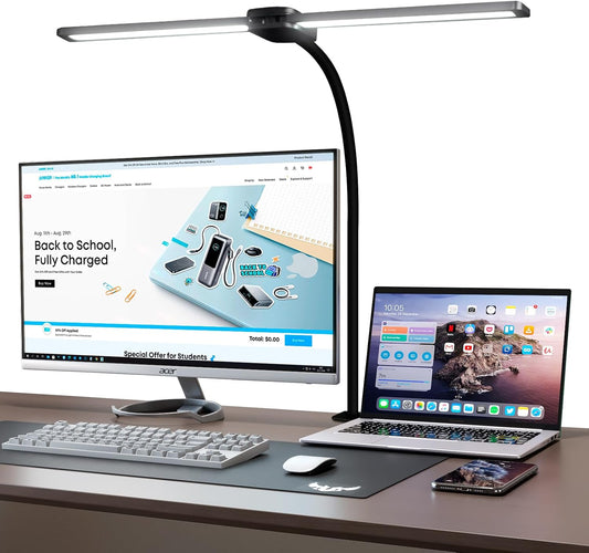 12W Double Head LED Desk Lamp with 2000LM US Adapter