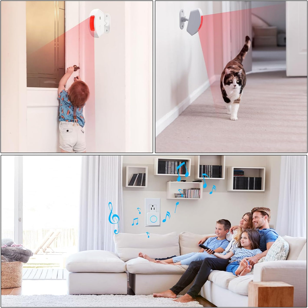 Wireless Motion Sensor Alarm Indoor: Motion Sensor Door Chime for Business