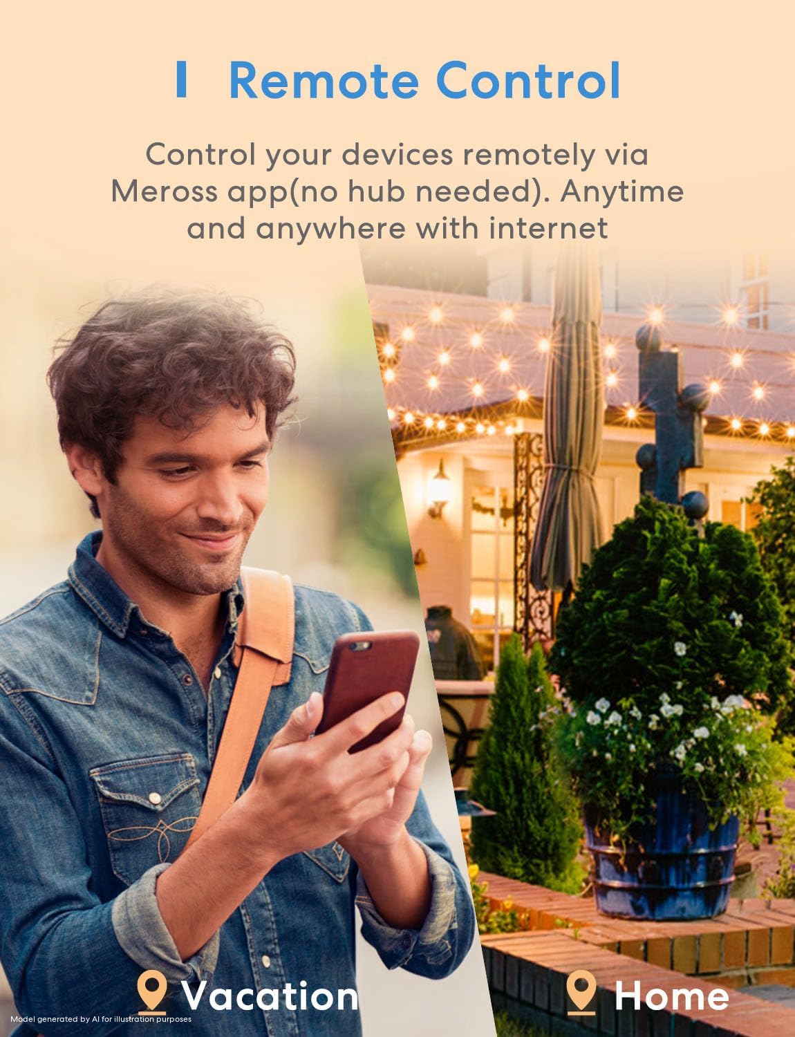 meross Outdoor Smart Plug with 3 Independent Sockets, HomeKit Compatible | App & Voice Control, Auto On & Off Wifi Outlet, Scene & Timer Schedules, Smart Home Automation Alexa Google Home SmartThings