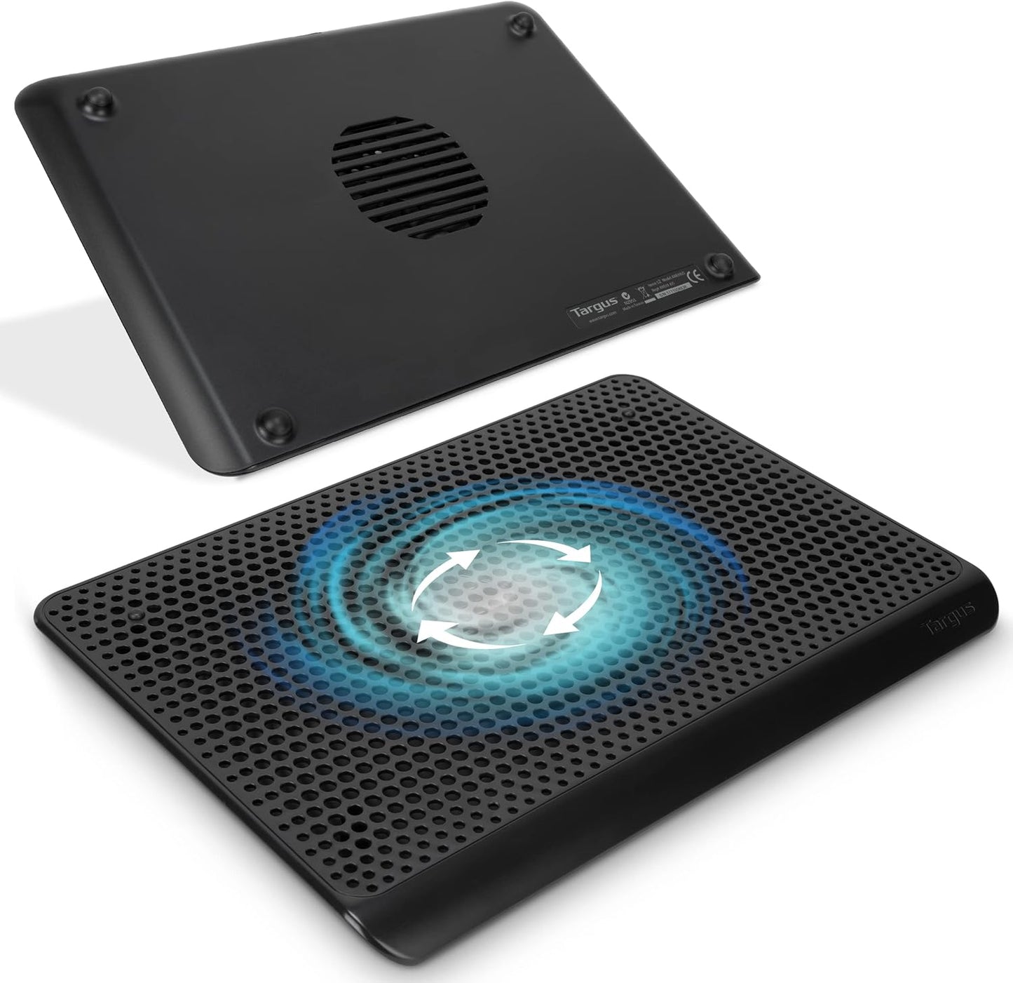Targus Laptop Cooling Pad, Single Fan, Up to 16 Inch, for Macbook/PC, Black (AWE69US)