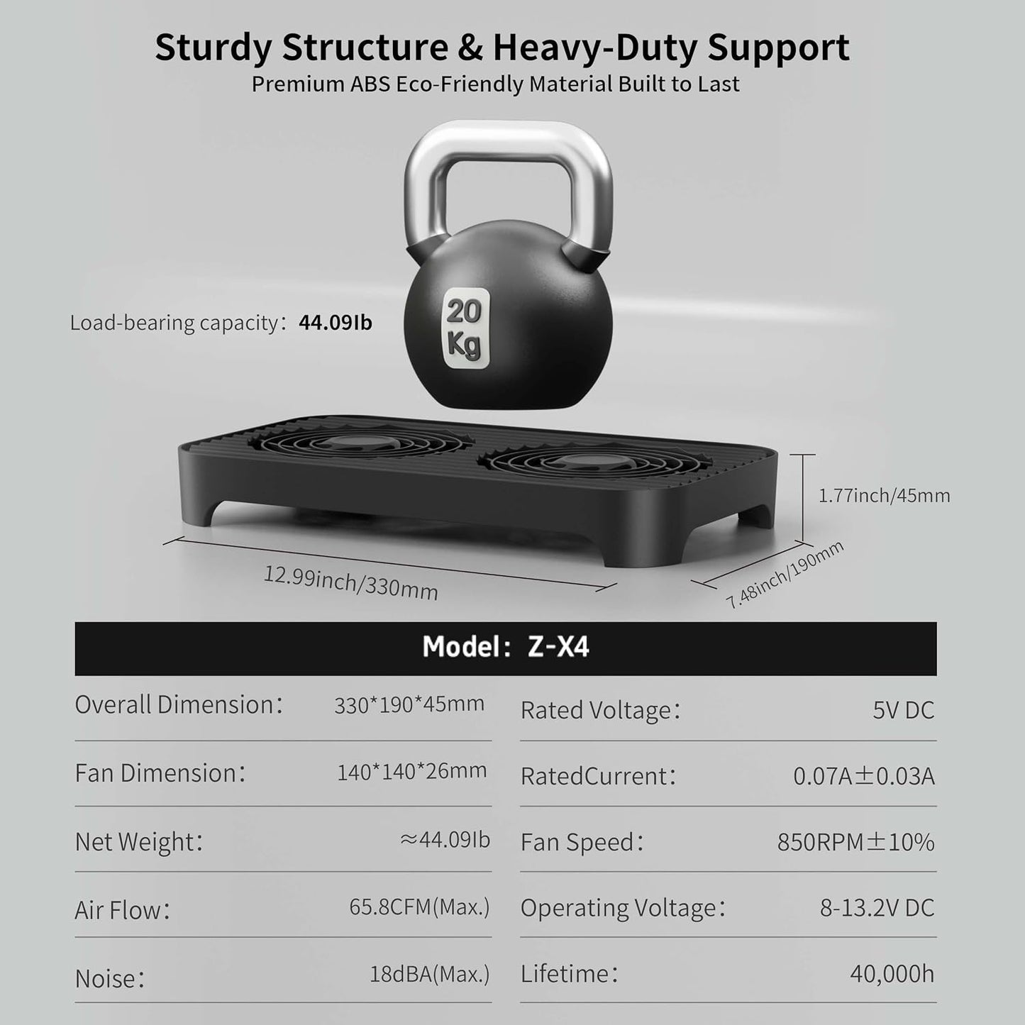 X4 Quiet USB Cooling Fan, High Speed Dual 140mm USB PC Fan with One-Touch Switch, Stackable Design for Router, Laptop, Receiver, Amplifier, DVR, PlayStation, Xbox, Computer Cabinet Cooling