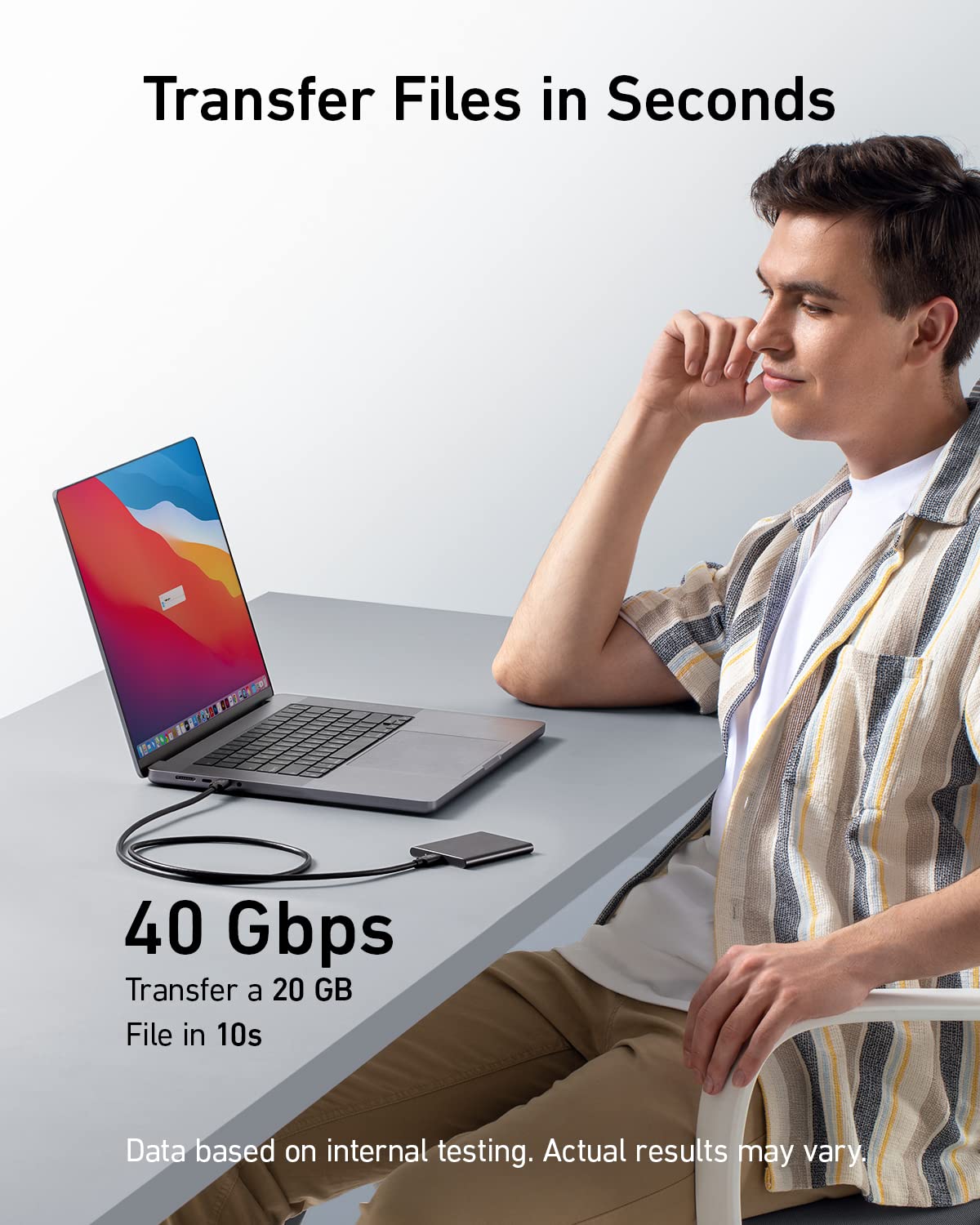 Anker USB C Cable, 40 Gbps USB 4 Data Cable, Thunderbolt 4/3, 8K HD Display | Support with 240W Charging, for iPhone 17, MacBook, Hub, Docking and More, 3.3ft