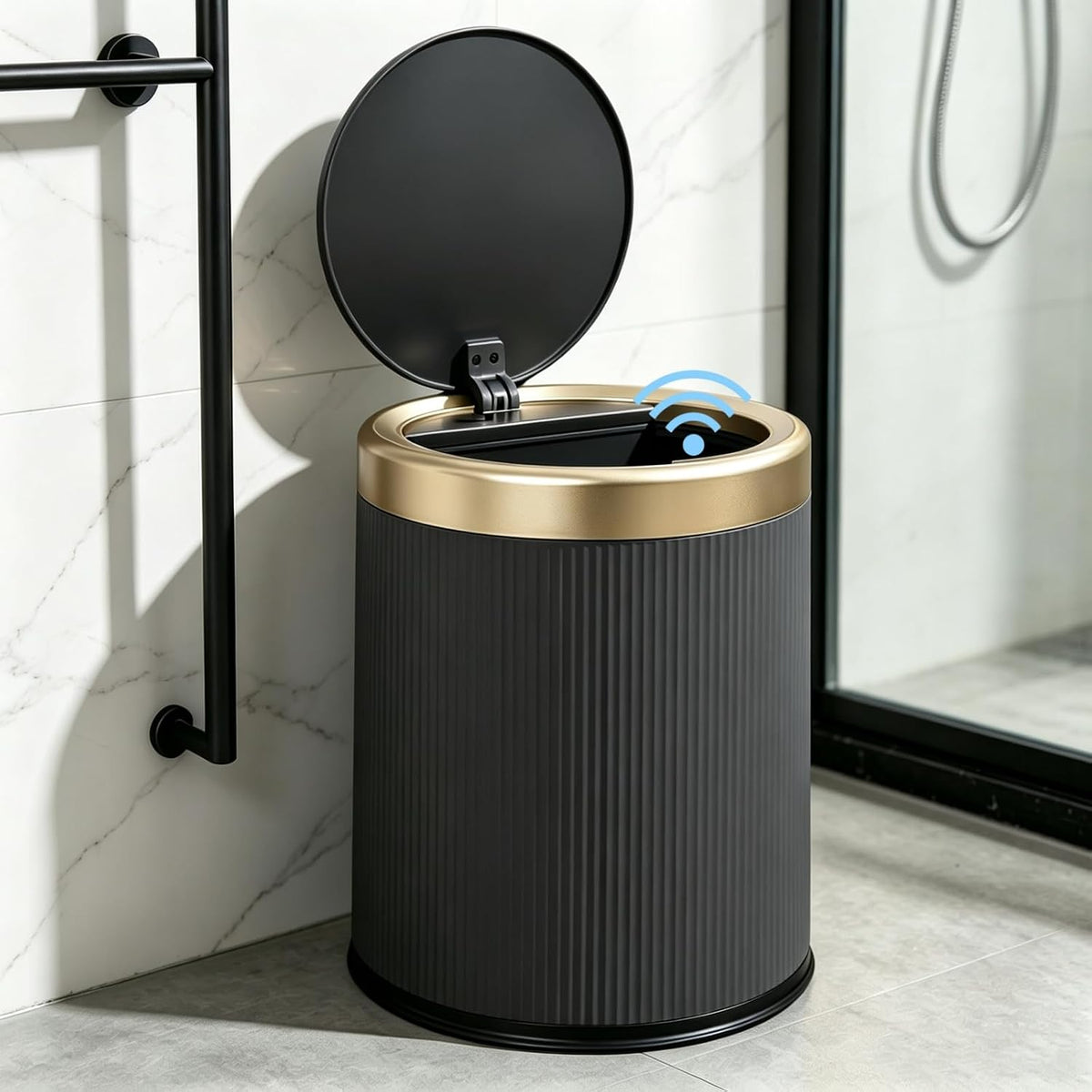 URALFA Bathroom Trash Can Automatic Touchless, Motion Sensor Trash Can