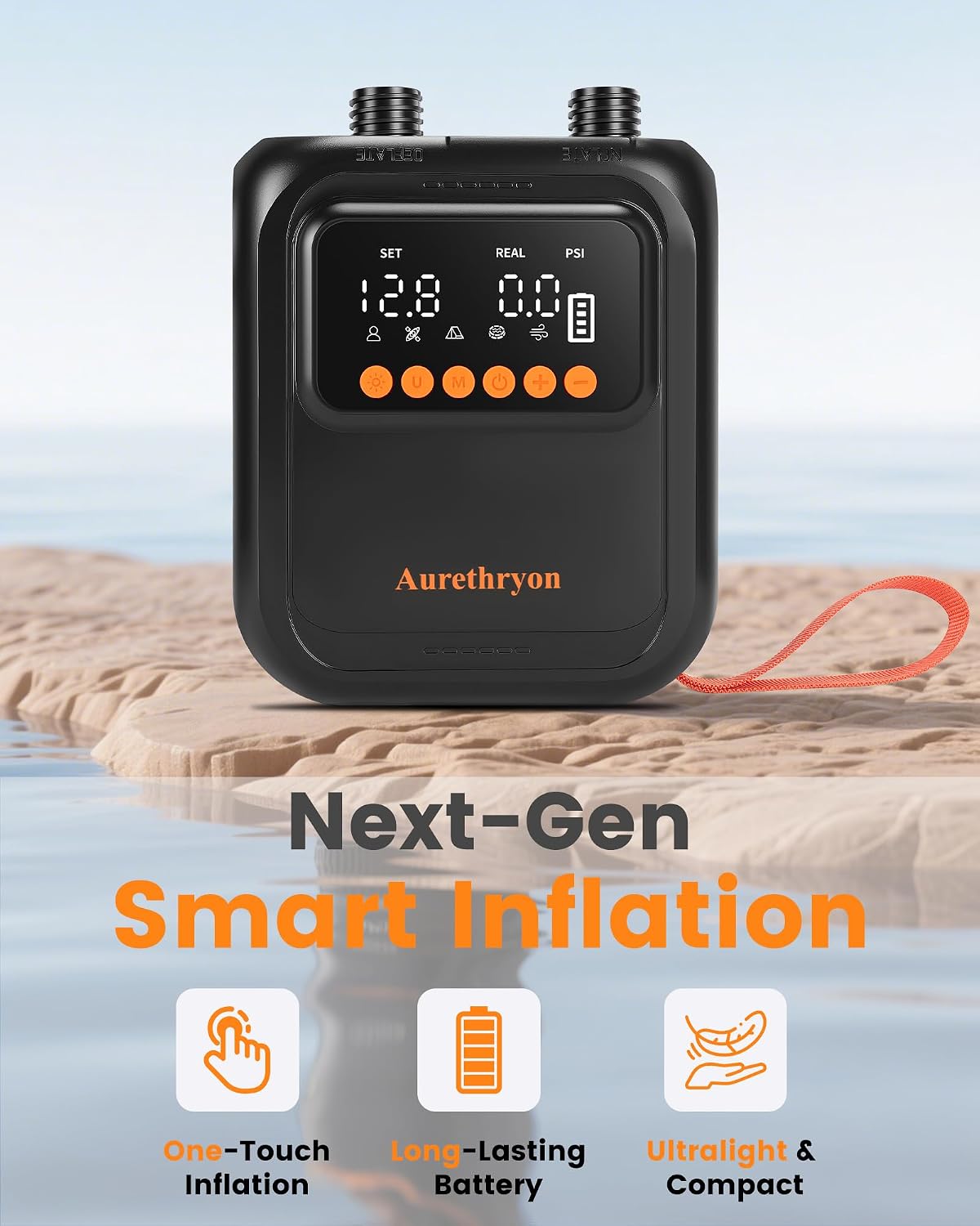 Rechargeable Electric Paddle Board Pump - 20PSI Portable 13500mAh Battery USB-C SUP Air Pump with 50% Faster Inflation for Inflatables, Kayaks, Tents, Boats, Pool