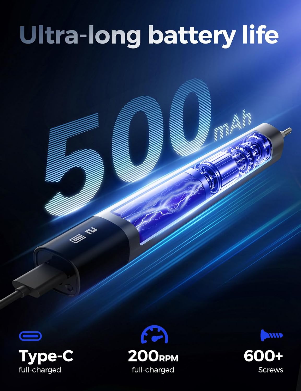 Soleilwear Electric Precision Screwdriver, 80pcs Mini Electric Screwdriver | 80 Magnetic Bits, Max 0.75N.m Torque with 5 Torque Levels, Precision Repair Tool Kit for Electronics Phone Camera Watch