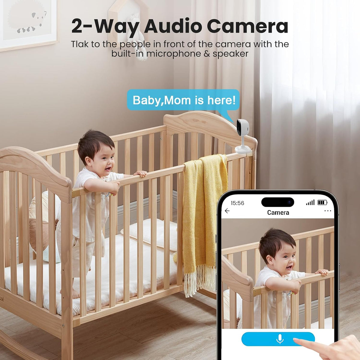 Baby/Kids/Elderly/Dog/Cat Monitoring Camera, Alexa & Google Camera