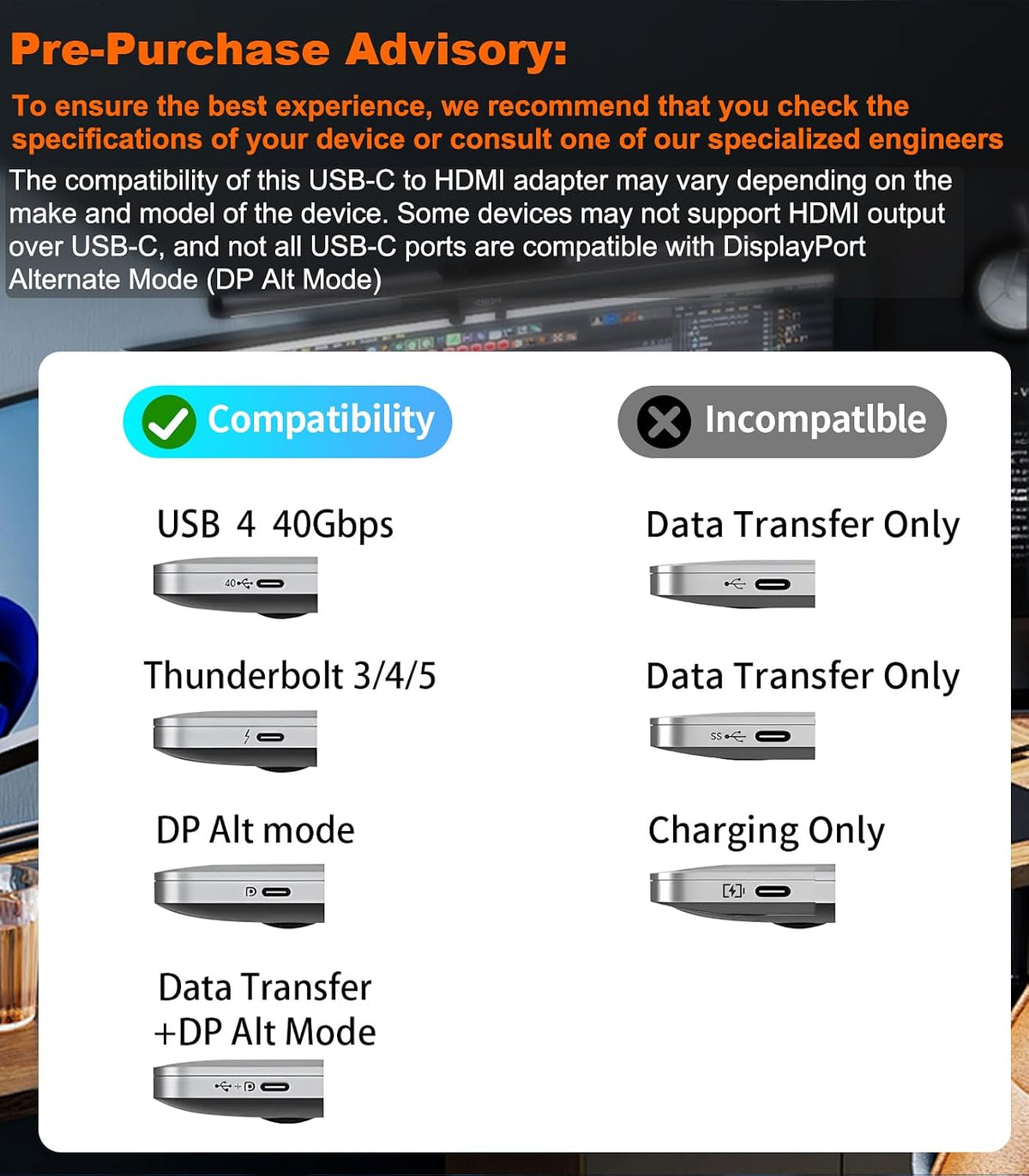 USB C to 3 HDMI Adapter with PD 100W, 4K60Hz HDMI Splitter Extended Display