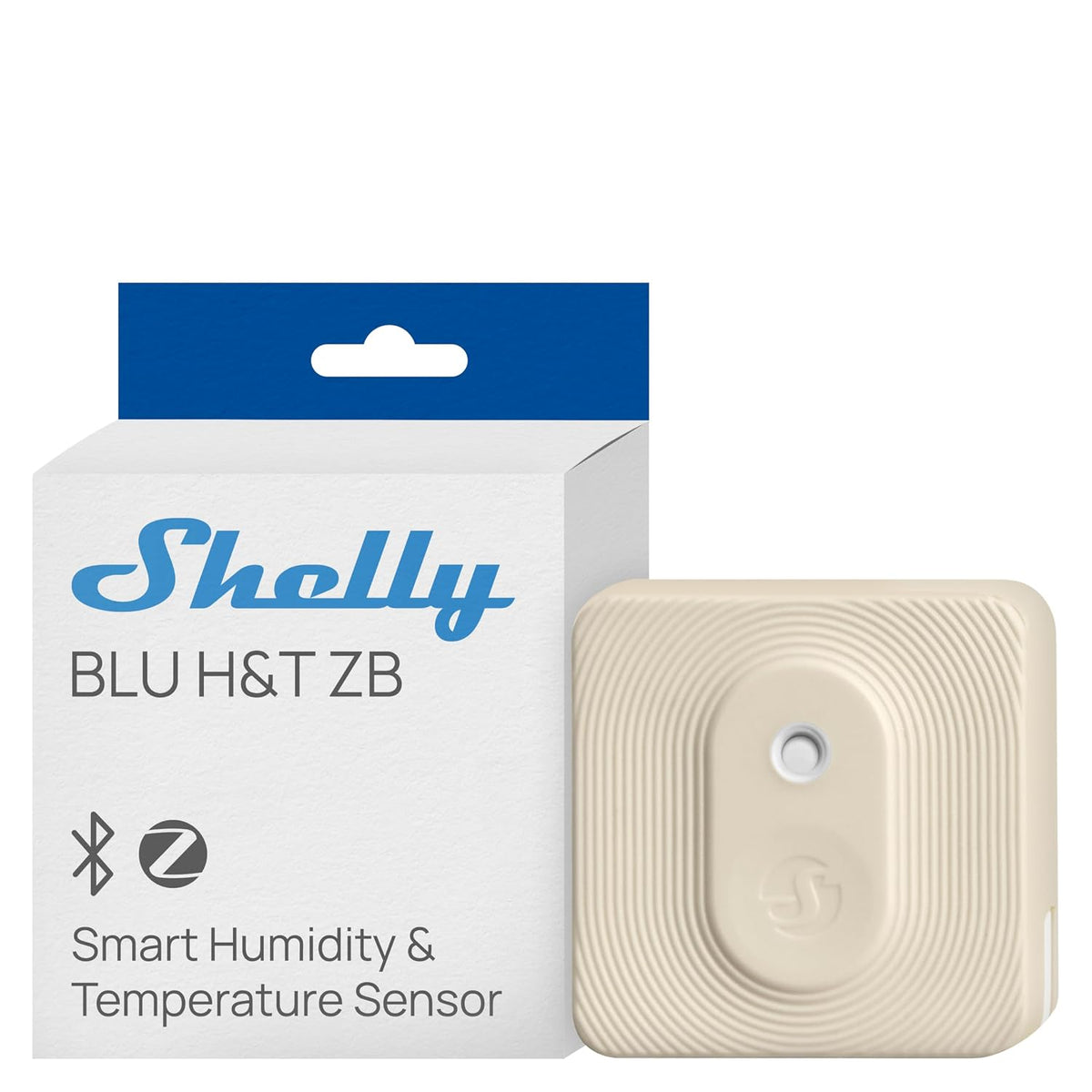 Shelly BLU H&T ZB Black, Bluetooth & Zigbee Operated Temperature & Humidity Levels Sensor, Compatible with Home Assistant, Alexa, Google Home, Water & Dust Resilient, IP54, Real Time Monitoring