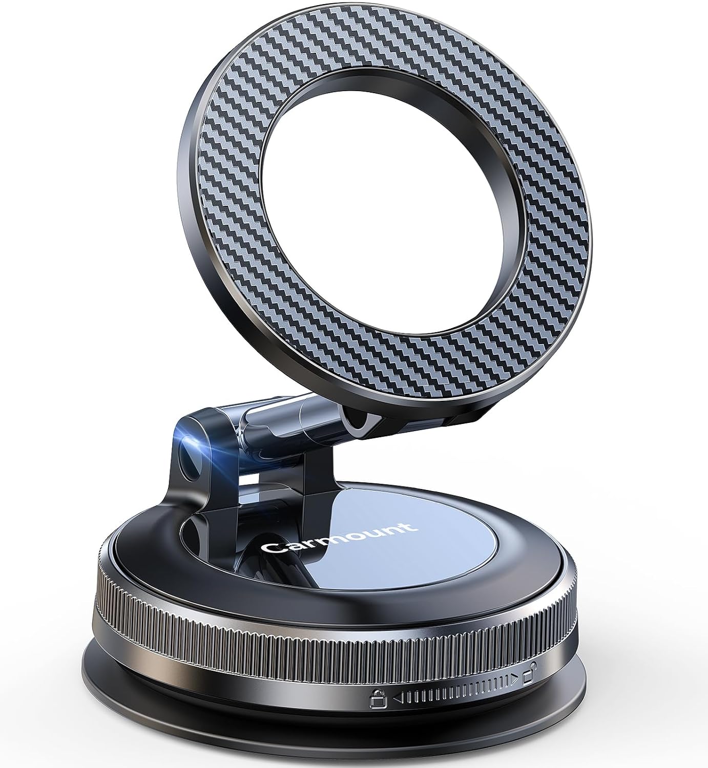 for Magsafe Car Mount carmount 2.0 Magnetic Phone Mount【Ultra-Stable Magnetic Hold】Vacuum Magnetic Phone Holder for Car Dashboard Windshield Phone Holders for Your Car for iPhone Samsung,Carbon Fiber
