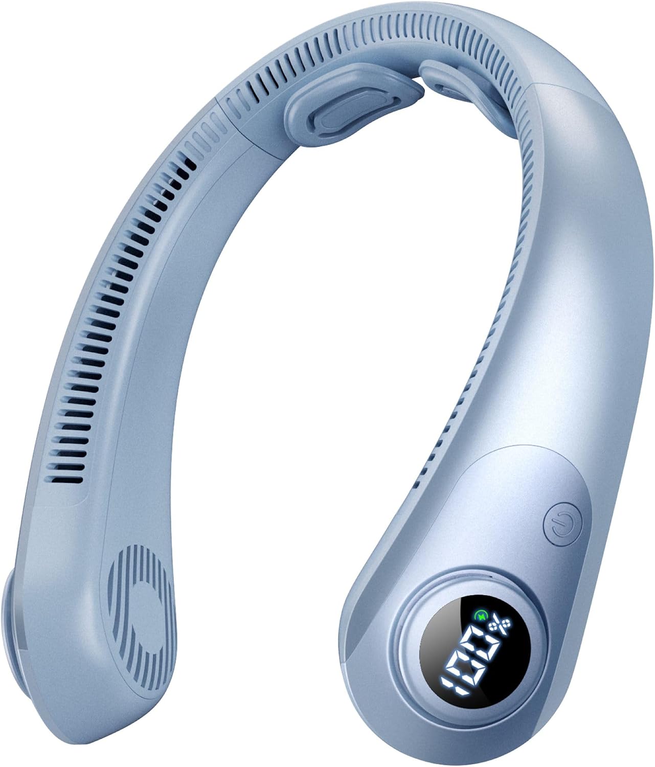 Portable Neck Fan that Blow Cold Air, LED Display, Rechargeable Hands-Free Wearable Cooling Personal Fan, 5 Speed, Neck Support, Bladeless Neck Air Conditioner, Gifts for Women/Men, Hot Flashes