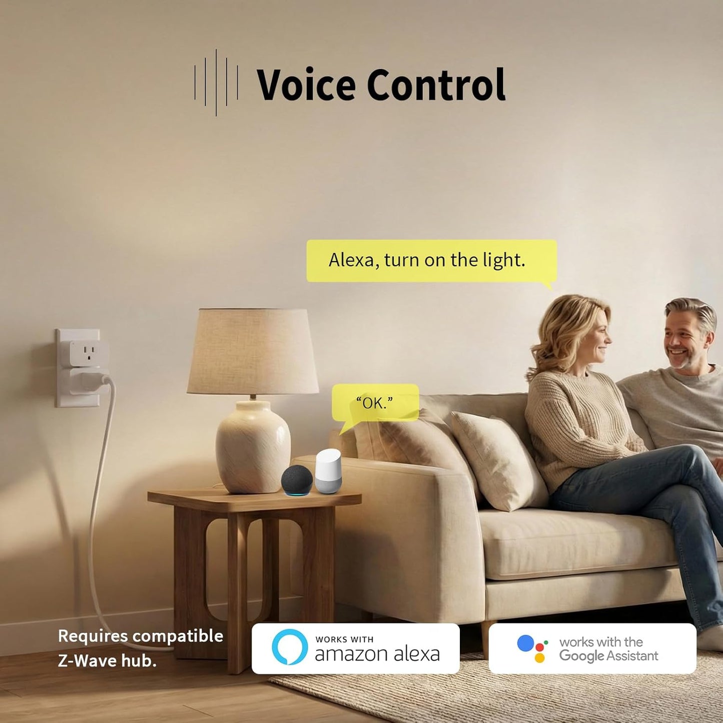 Minoston Zwave Plug, 800 Series with Energy Monitoring, Power Meter Z-Wave Outlet Switch, Z-Wave hub Required, Work with SmartThings, Wink, Vera, Z-Box Hub, Home Assistant (MP31ZP)