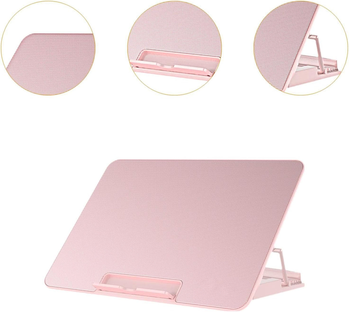 Laptop Cooling Pad with 6 Fans and Adjustable Height for Enhanced Performance, Pink