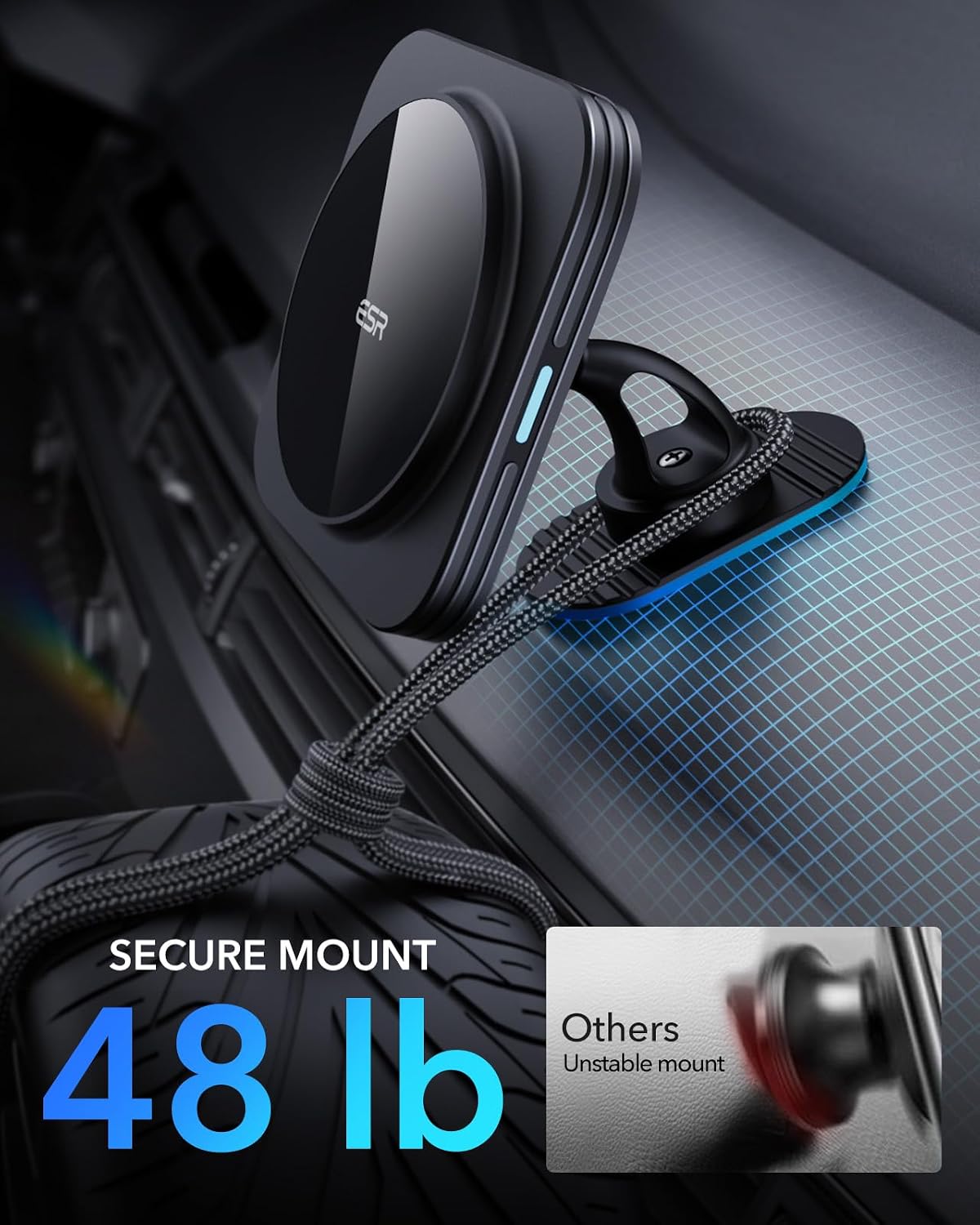 ESR for 15W MagSafe Car Mount Charger for iPhone 17-12, Samsung Galaxy S26 | Magnetic Wireless Car Charger, for MagSafe Car Charging, Air Vent Dashboard Phone Holder Mount, Fast Charging