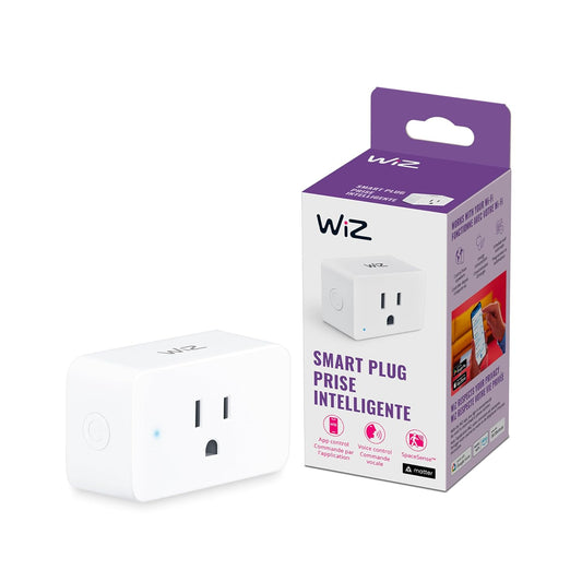 WiZ Smart Plug, Sunset to Sunrise Automation, Motion Detection, Control with Voice or App, Indoor Smart Plug Compatible with Alexa, Google Home and HomeKit, 1 Pack