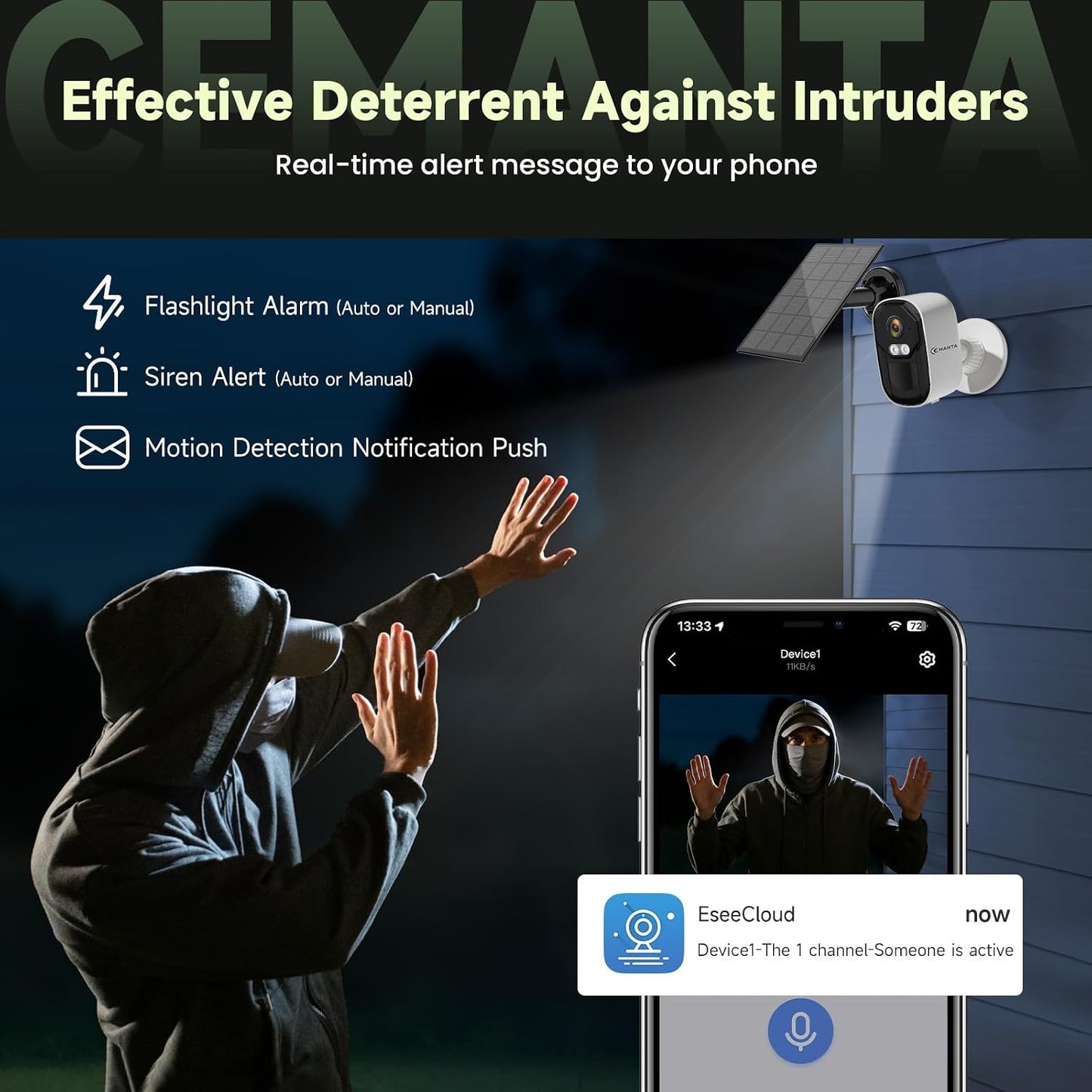 2.5K Security Camera Wireless Outdoor,Cameras for Home Security | Free Cloud Storage, 2.4G/5Ghz WiFi, AI Motion Detection with Spotlight & Siren Alarm, Color Night Vision, Weatherproof