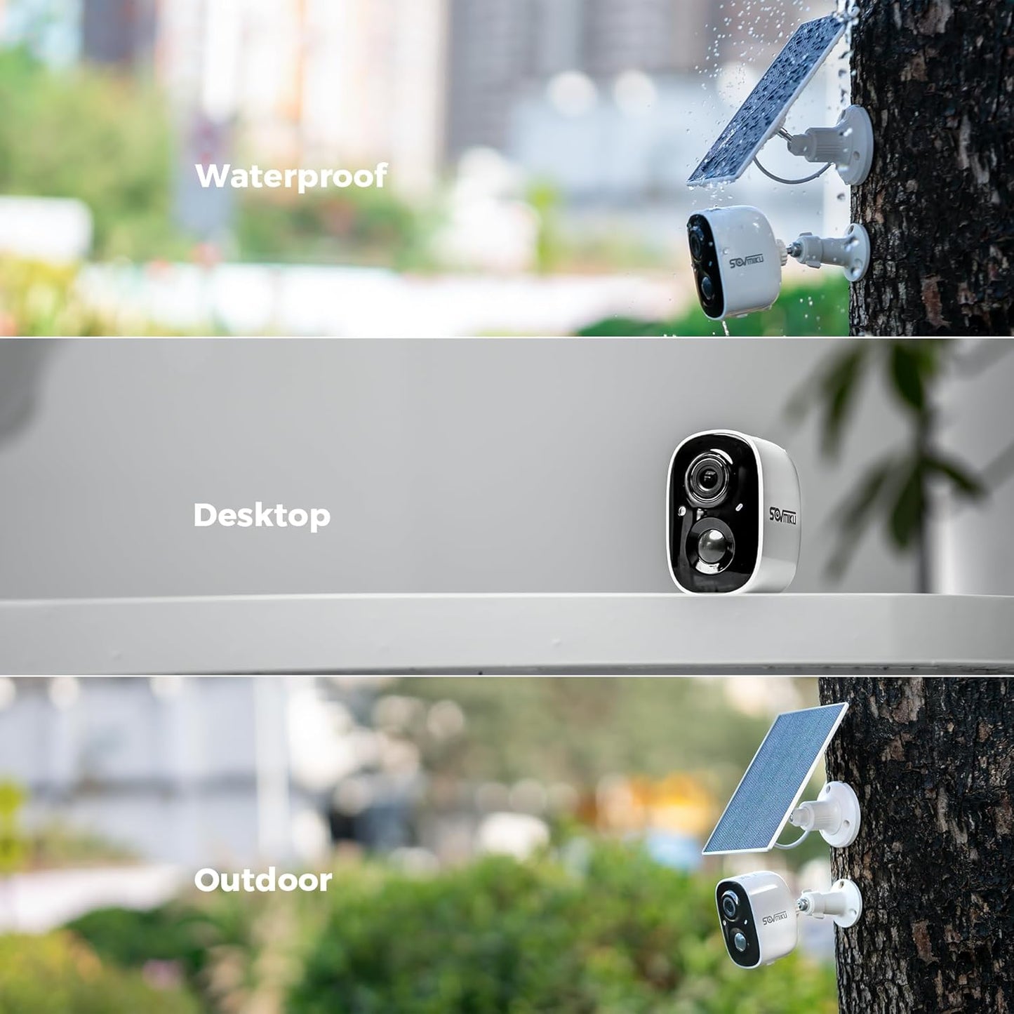 Vicohome 2CG6 Best 2K Solar Security Camera Wireless Outdoor System, No NVR Needed, Battery Powered, Easy to Setup,Motion Detection, Two Way Audio,Color Night Vision, SD Slot, 180 Days Care Plan