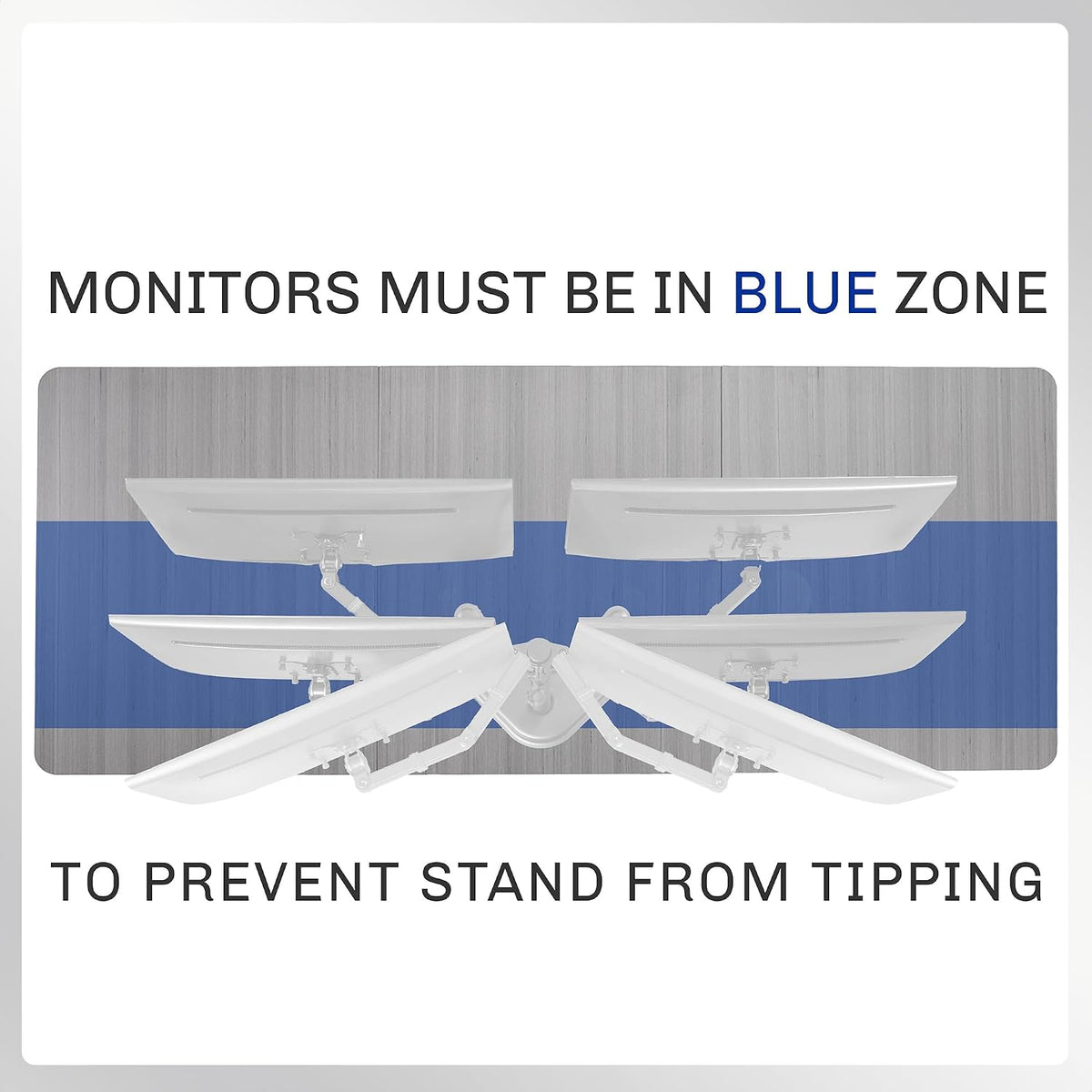 VIVO Dual LED LCD Monitor Free-Standing Desk Stand