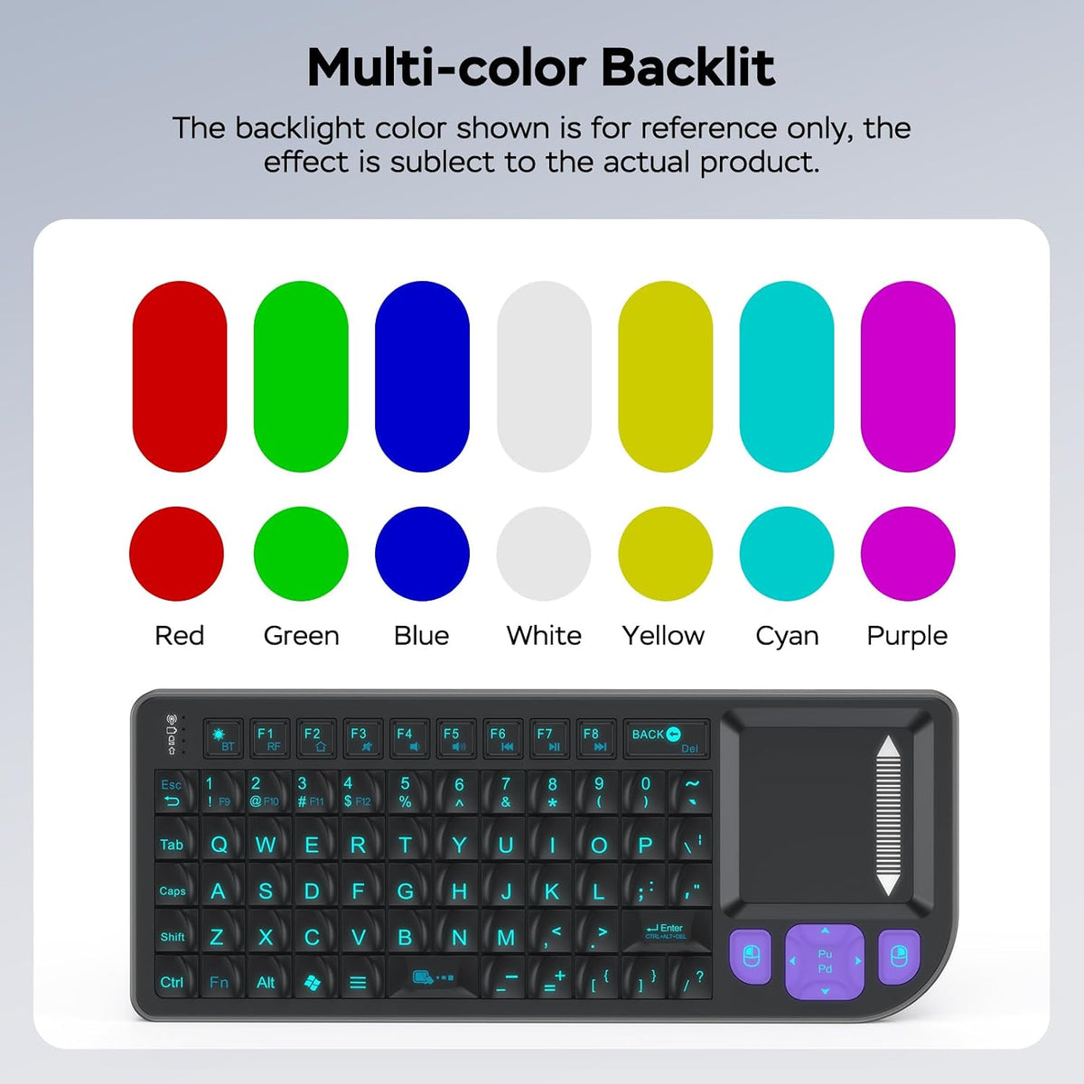 All-in-One Mini Keyboard with Touchpad, a Sturdy Aluminum Frame. Rechargeable & Portable. Seamless Connectivity with iPad, Mac, and PC. The Perfect Companion for Smart Home, IT Tech & Field Service.