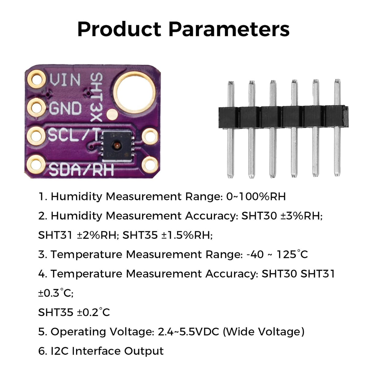 3pcs SHT31-D SHT31 Temperature Humidity Sensor Module