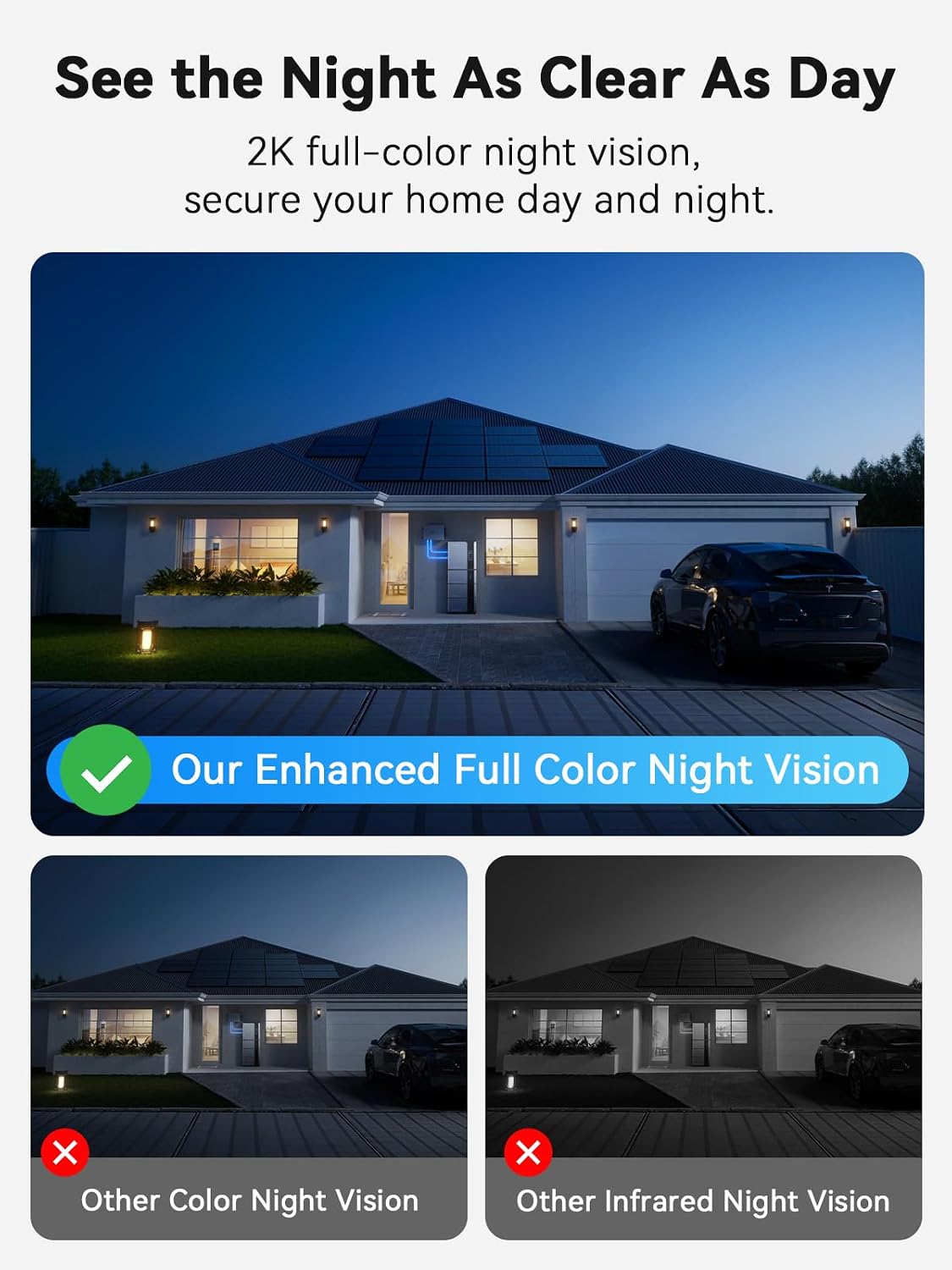 Outinput 3MP 2K No Drill Window Camera for Home Security, 2.4G&5GHz Surveillance Camera with Adjustable View Angle Mount, AI Color Night Vision, Person and Motion Detection, 24/7 Recording, Anti-Glare