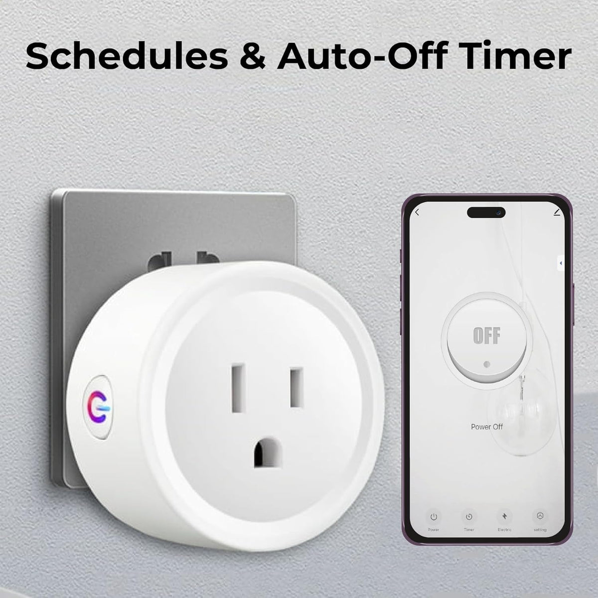 Osprey Smart Plug, Wi-Fi Outlet Socket, Compatible with Alexa and Google Home, Automate APP, Timer Function, Voltage Measurement Function, 2.4GHz Wi-Fi Only, No Hub Required, 16A (2 pcs)
