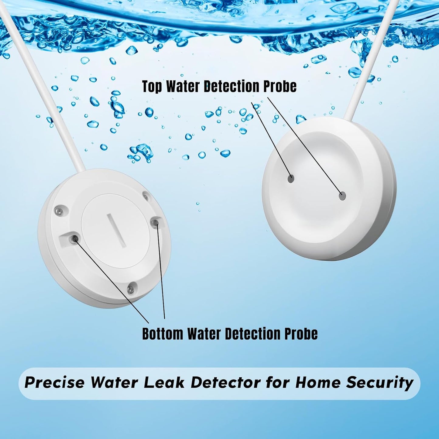 Water Leak Detector for Home, for 3/4-Inch Diameter Pipe | Water Alarm Leak Detector with Automatic Shutoff, Includes Leak Sensor and Water Valve, Protect Your Home from Water Damage