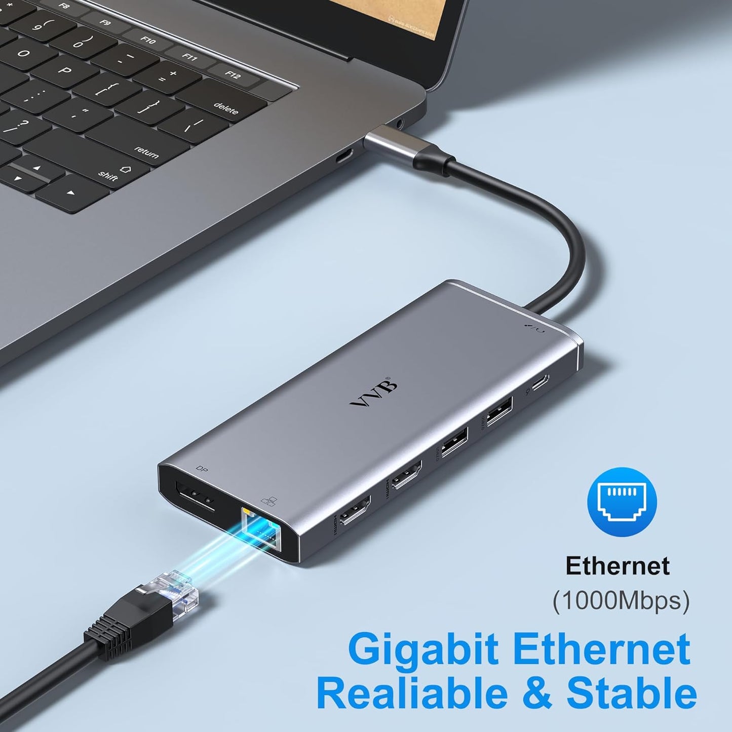 USB C Laptop Docking Station Dual Monitor HDMI USB C Hub Multiport Adapter | USB C Dongle Dock 14 in 1 USB C to 2 HDMI 4K+DisplayPort+Ethernet+4USB+2USB C+100W PD Charger+SD/TF for Dell/Lenovo/HP Laptop