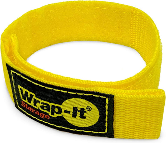 Quick-Straps by Wrap-It Storage - 12" (12 Pack) Yellow - Extension Cord Holder for RV and Boat Organizing | Extension Cord Holder for RV and Boat Organizing