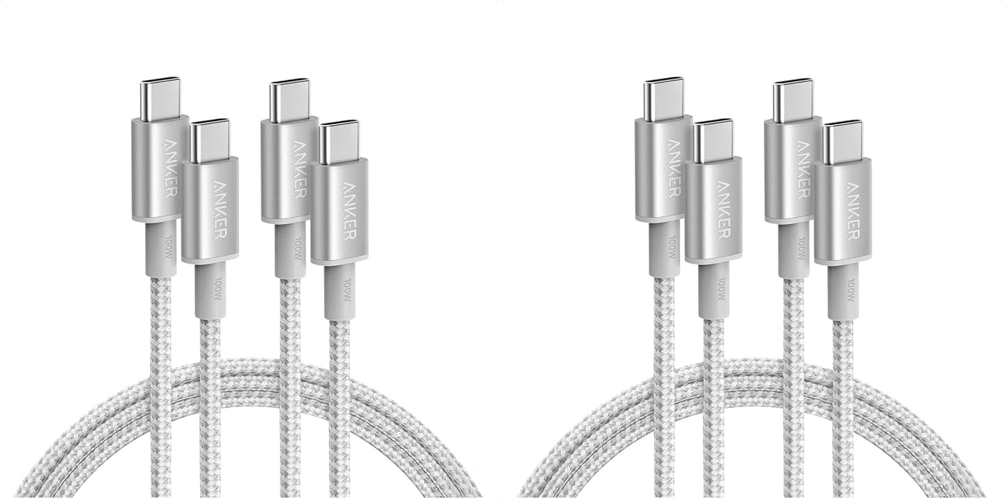 Anker USB C to USB C Cable, 100W Fast Charging Cable (2-Pack, 6 ft, Black) | For iPhone 17 Series, MacBook Pro 2020, Pixel, and More (Not for Video Output)