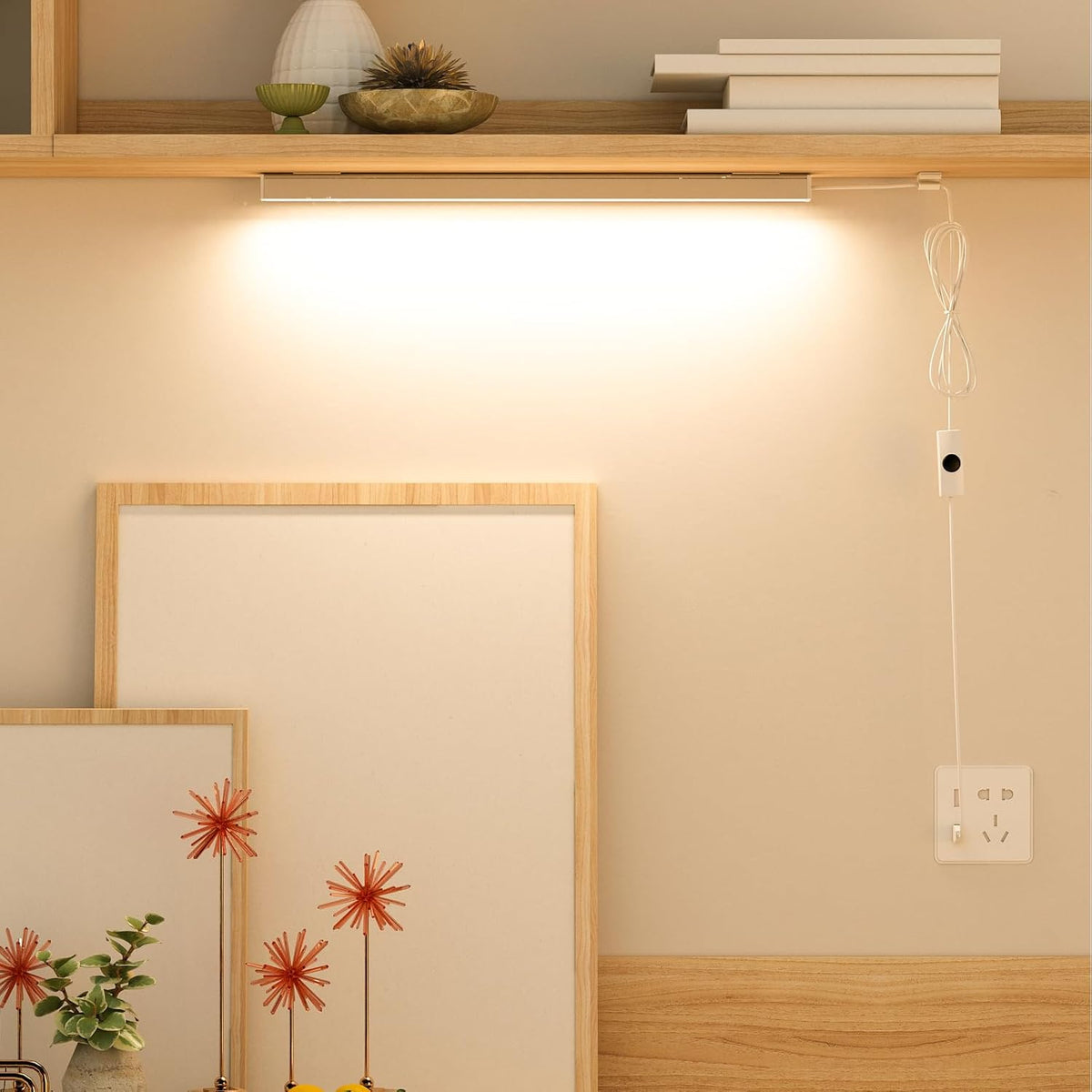 ASOKO Under Cabinet LED Light Bar 12" 3000K Warm Kitchen Lamp