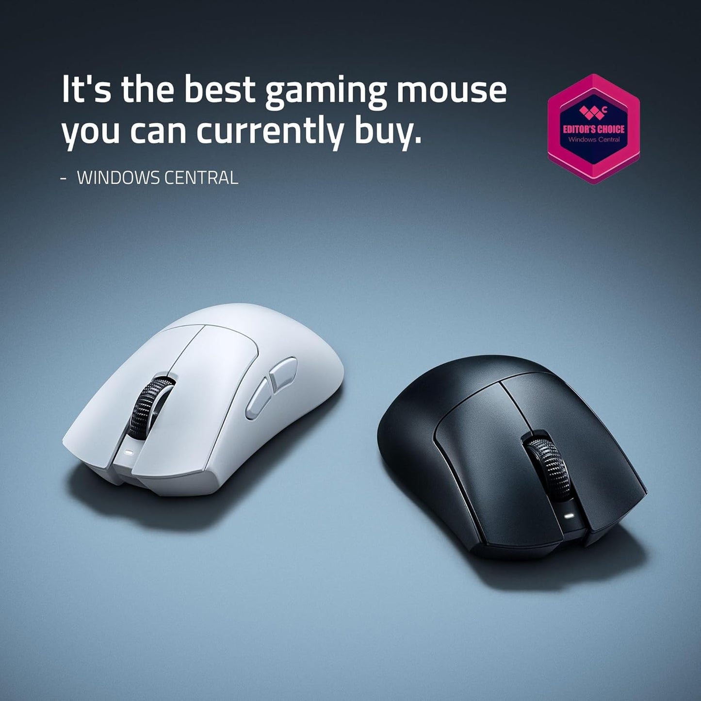 Razer DeathAdder V4 Pro Wireless Gaming Mouse, 8K Polling Rate, 56g, Black | HyperSpeed Wireless Gen-2, Optical Scroll Wheel, Optical Switches Gen-4, Focus Pro 45K Sensor Gen-2, Up to 150 Hr Battery
