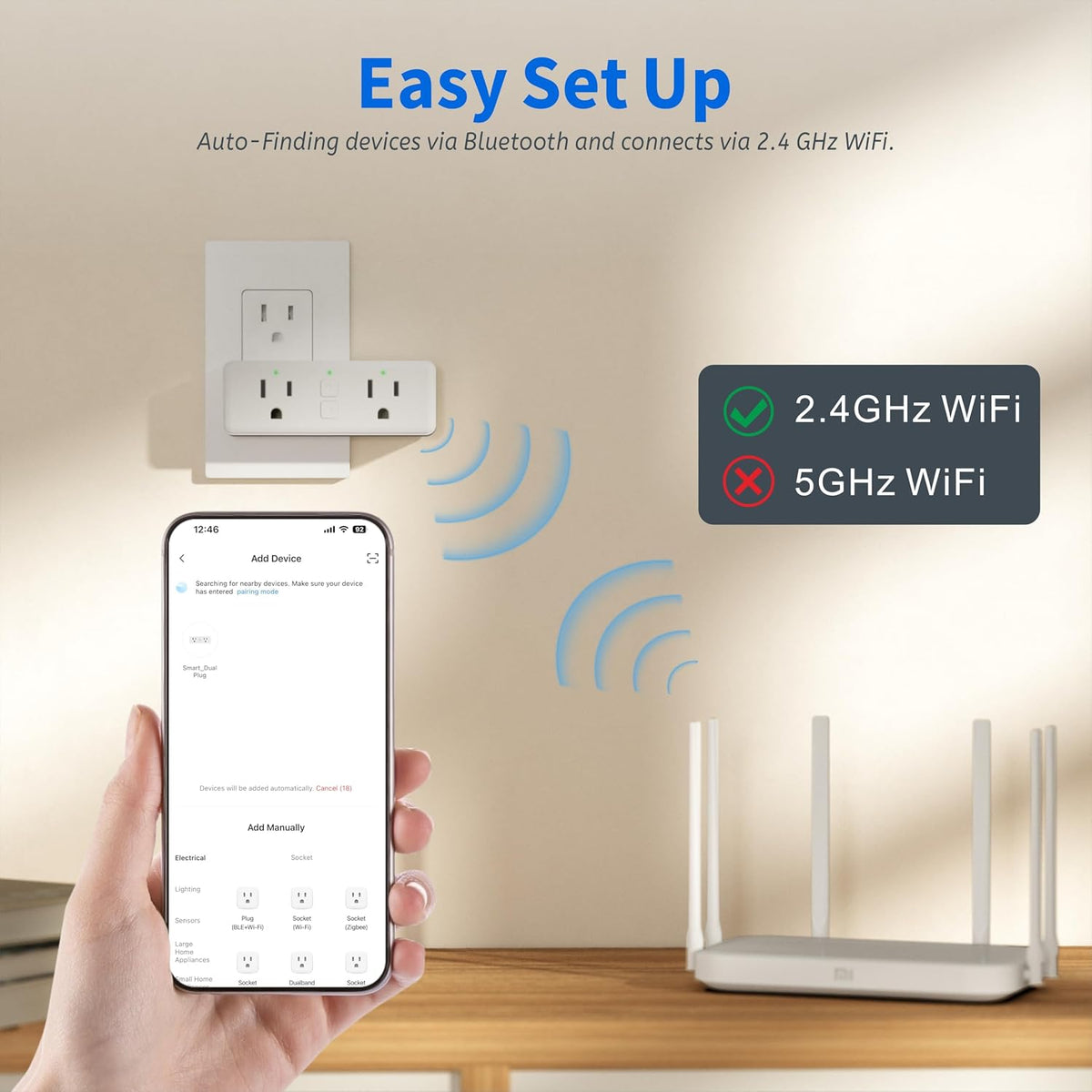TOPELER Smart Plug with Dual Outlet for Smarter Control & Energy Monitoring