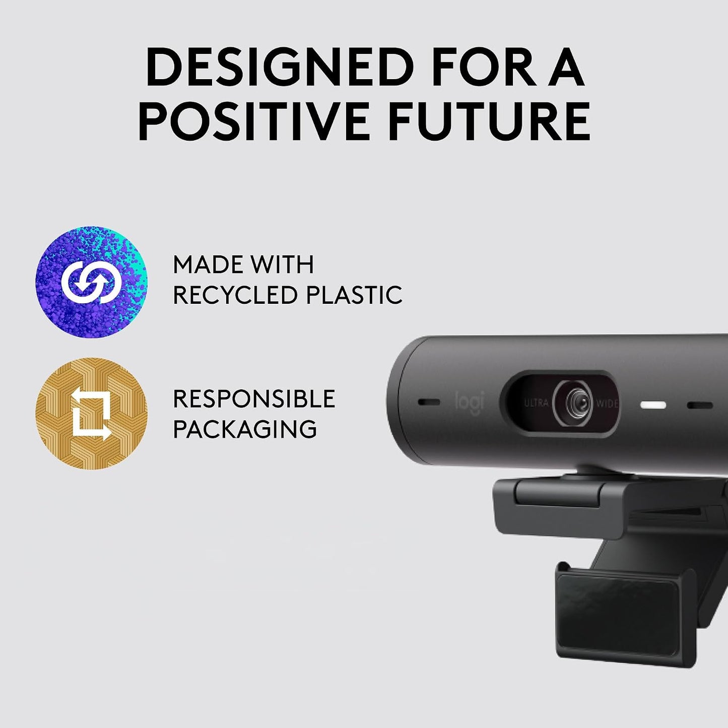 Logitech Brio 501 Full HD Webcam Auto Light Correction Show Mode - Black | Show Mode, Noise Reduction Mics, Privacy Cover, works with Teams, Meet, Zoom, Nintendo Switch 2 GameChat