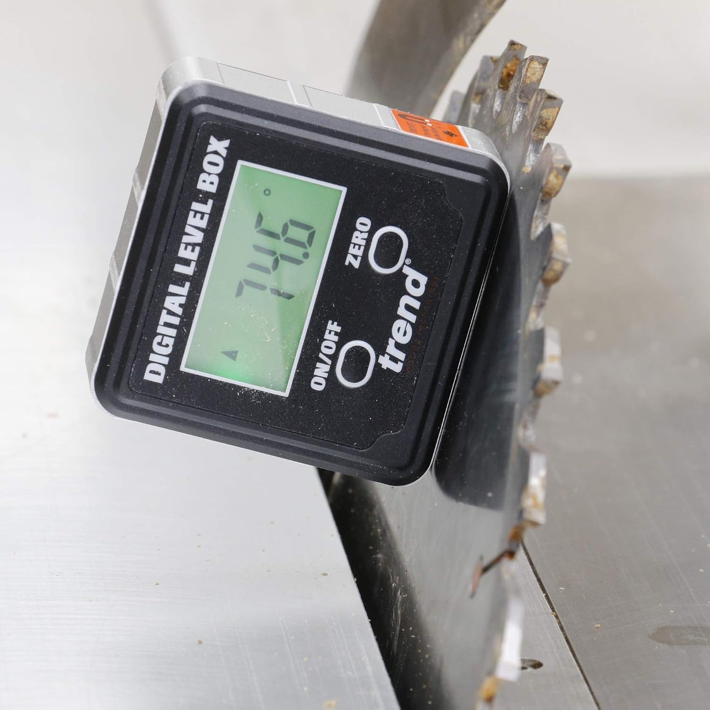 Trend Digital Level Box and Angle Finder, Magnetic Base and Backlit LCD Display for Table Saw, Miter Saw and Blade Angle Setup, Black, DLB