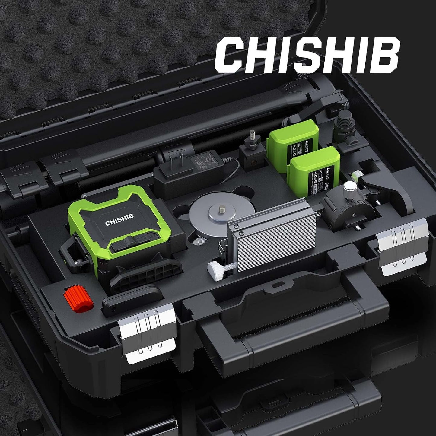 WEIDDW Laser Level 360° Green Cross Line Self Leveling Laser Measuring Tool