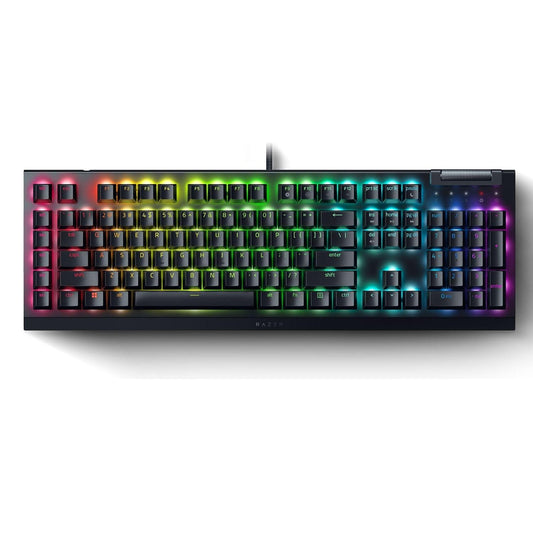 Razer BlackWidow V4 X Mechanical Gaming Keyboard, Yellow Switches, Black | Linear & Silent Switches, 6 Dedicated Macro Keys, Chroma RGB, Doubleshot ABS Keycaps, Roller & Media Controls, Snap Tap