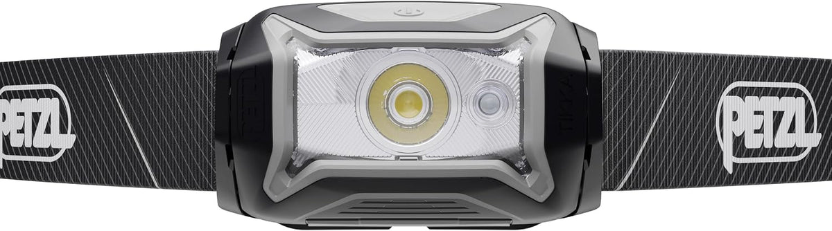 Petzl Tikka Headlamp - Black | Compact, 350 Lumen Light with Red Lighting, for Hiking, Climbing, Running, & Camping