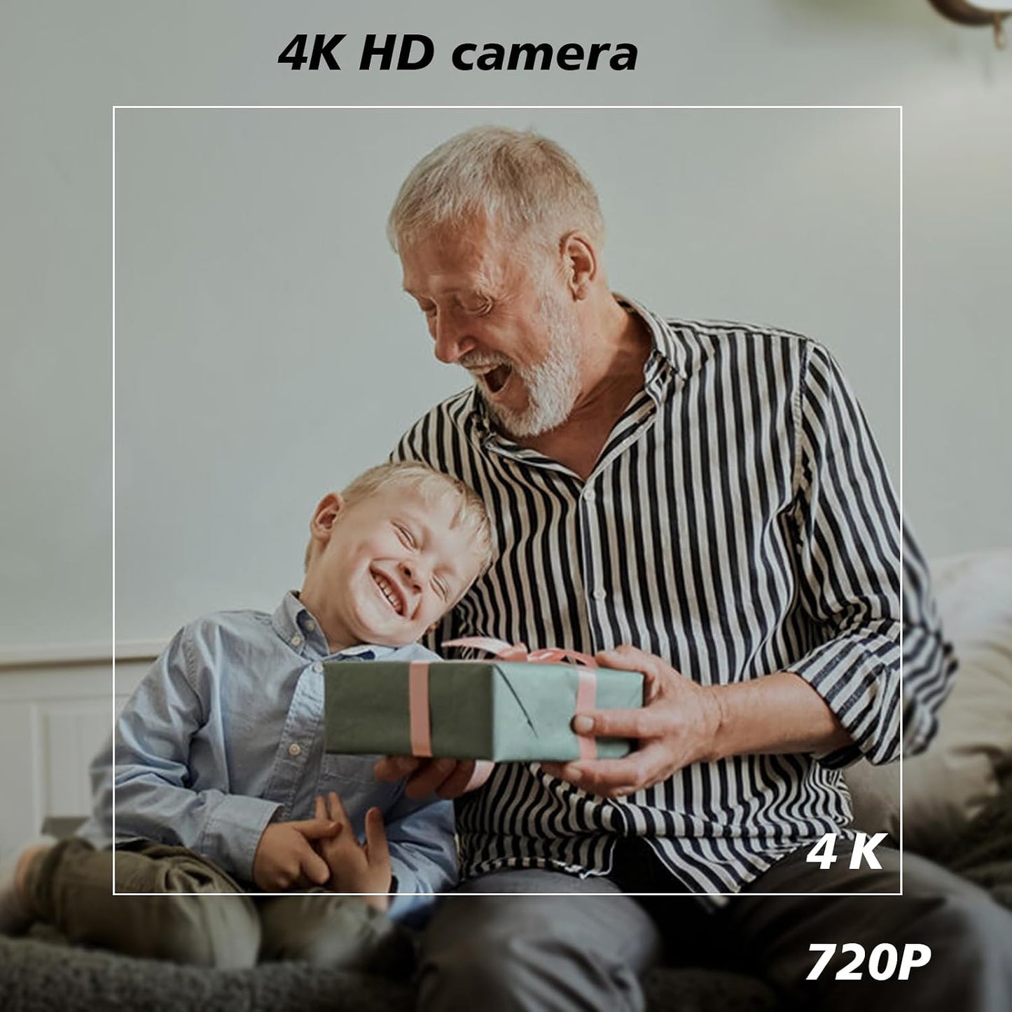 WiFi Hidden Full HD 4k Camera Clock - Nanny Cam with 145° Wide-Angle Lens, Night Vision & Motion Detection, Wireless Indoor Hidden Camera for Home Security Monitoring Remote Live Stream