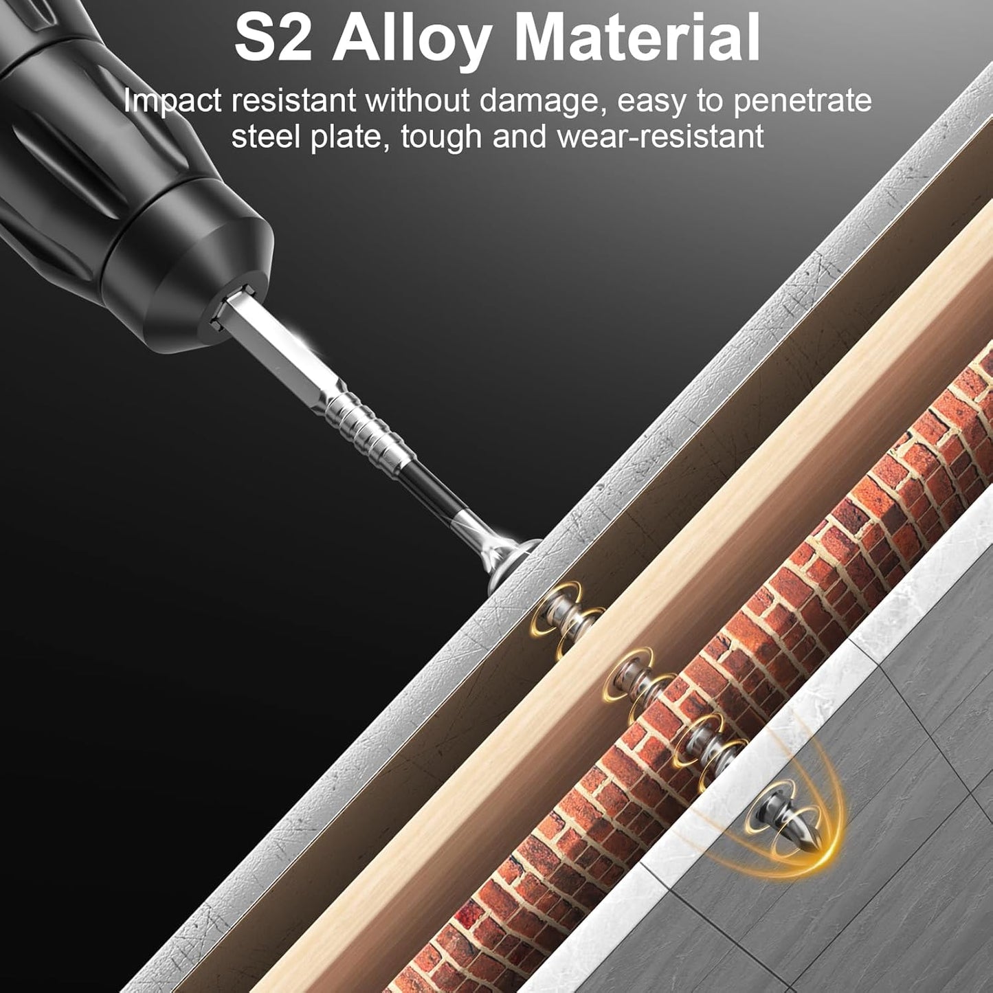 High Magnetic Screwdriver Drill Bit Set - 12Pcs | K5 Impact Resistant Non Slip Bit - Magnetic Screwdriver Set - Screwdriver Bit Set - 25 50 65 70 90 150mm