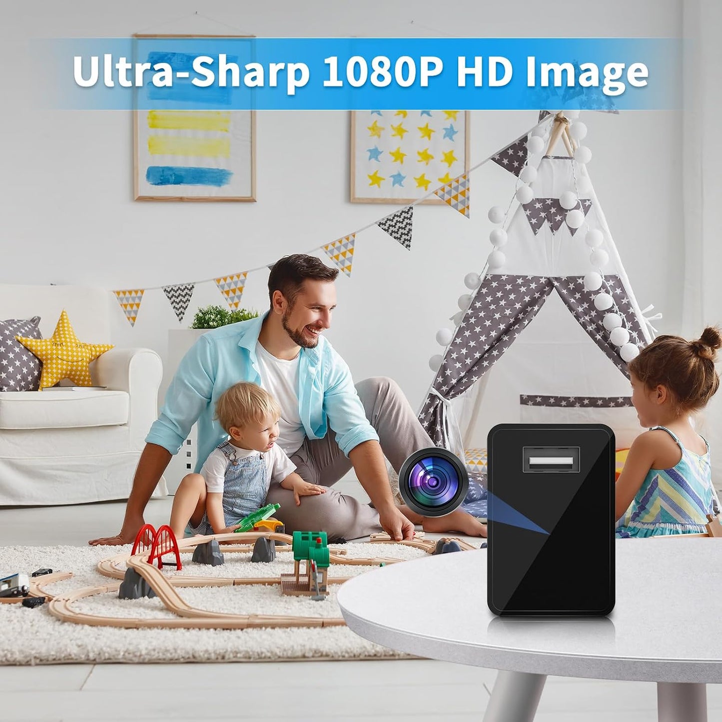 HiSpyCam WiFi Security Camera - FHD 1080P Wireless Nanny Cam - Baby Monitor - Local/Cloud Storage