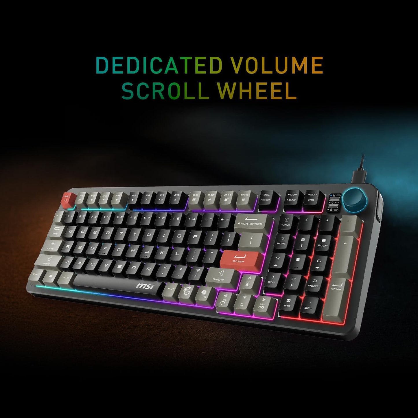 MSI Forge GK110 Combo US – Gaming RGB Keyboard & Mouse Set, 26-Key Anti-Ghosting, 12800 DPI Optical Sensor