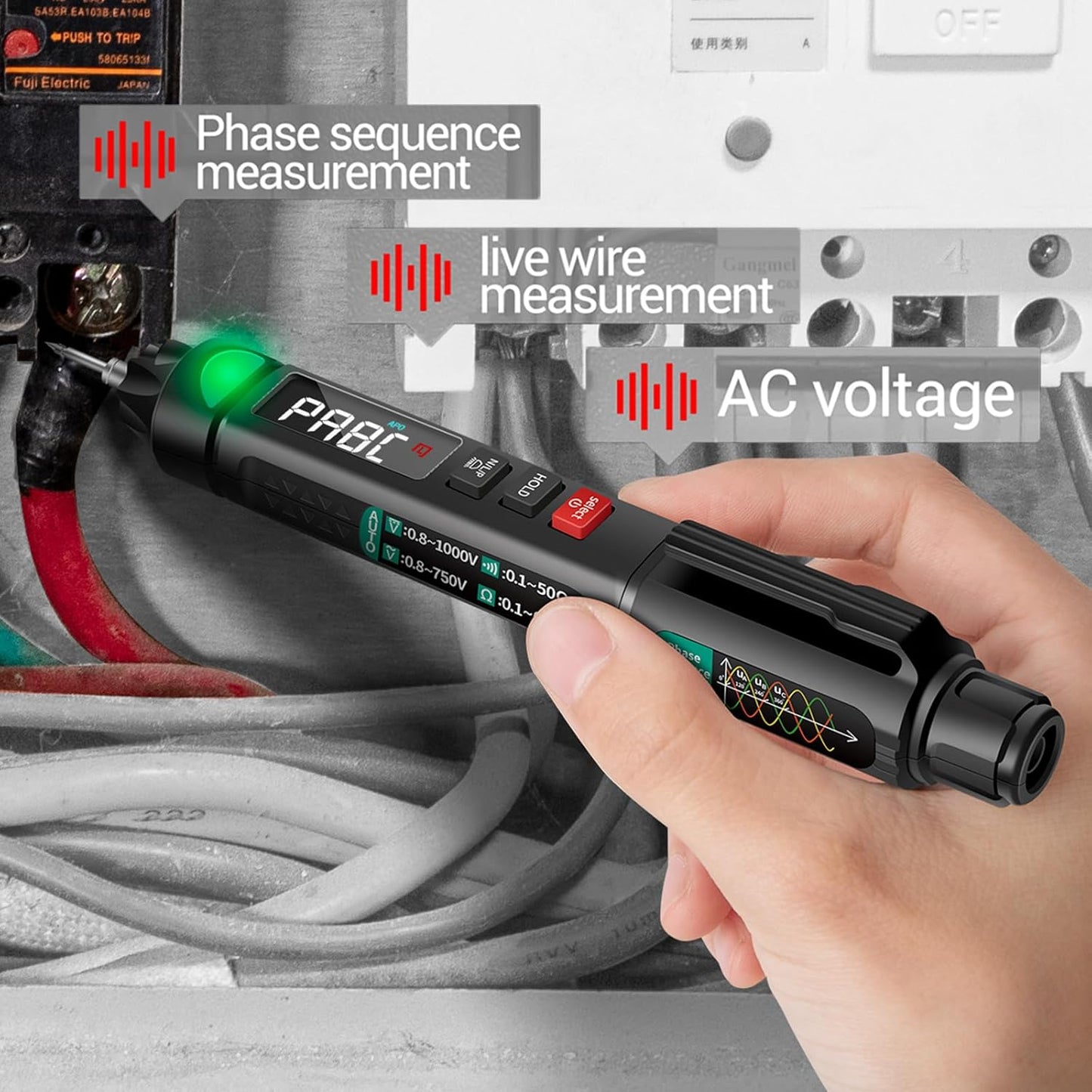ANENG Pen Type Digital Multimeter, 6000 Count AC/DC Voltage Tester with NCV | Measures Current,Resistance,Continuity,Capacitance,Diodes with Non-Contact Voltage Sensor,Live Wire Electrical Tools