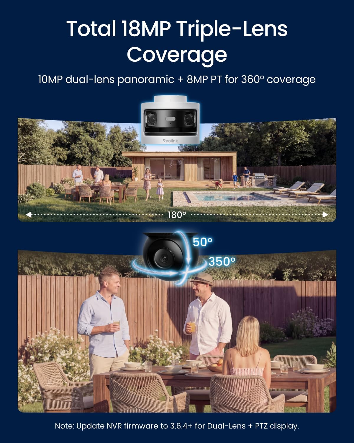 REOLINK OMVI 3i PoE Triple-Lens PoE Security Camera with Auto Tracking