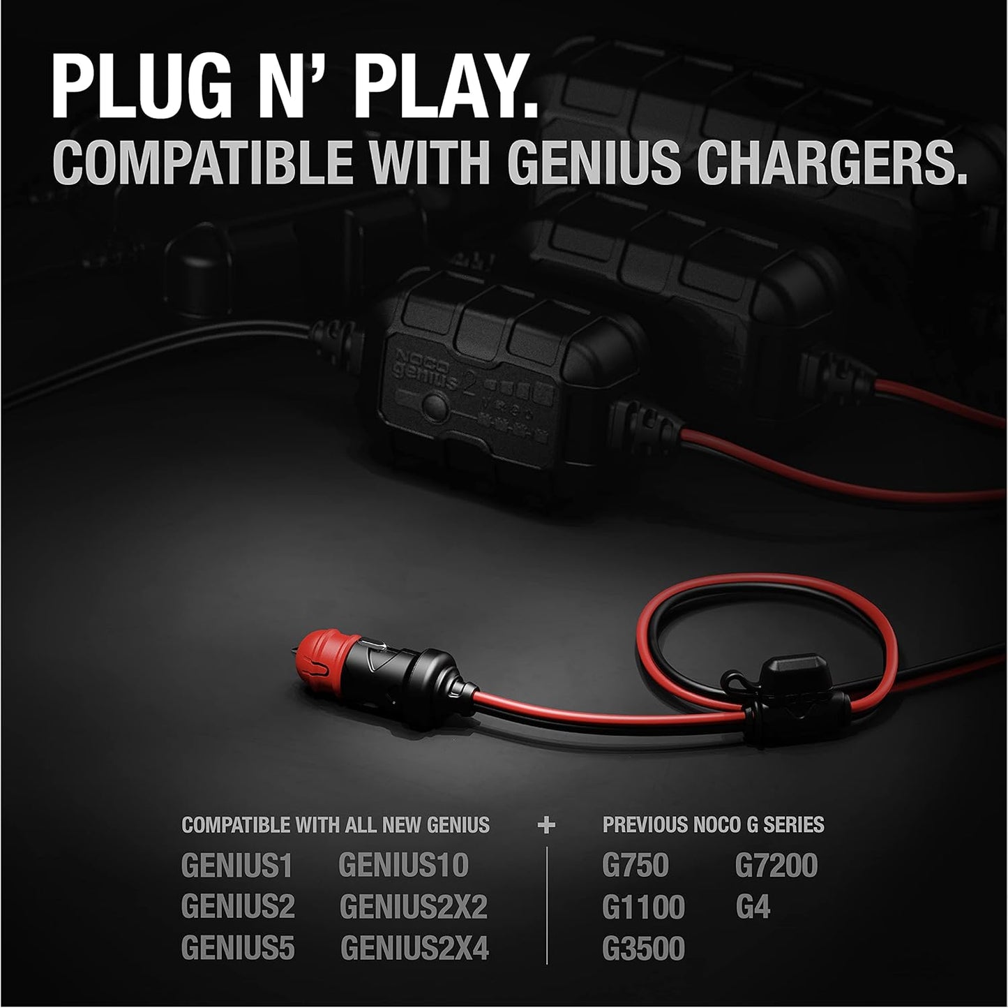 NOCO GC003 X-Connect 12V Dual-Size Male Plug Accessory Genius Smart Battery Chargers