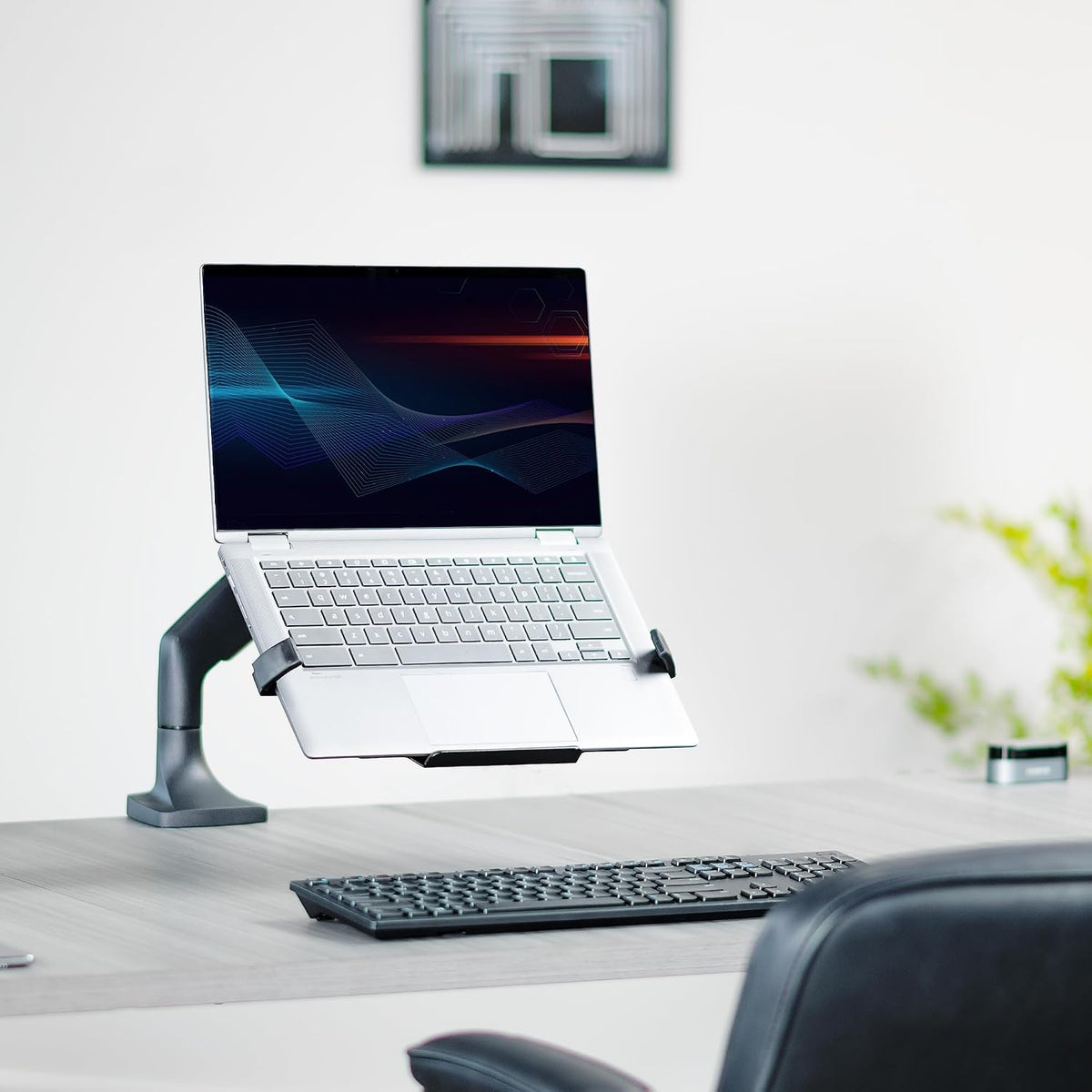 VIVO Universal Adjustable 12 to 15.6 inch Laptop Notebook Tray with RGB Fan, Fits VESA Compatible Monitor Arms, Black, STAND-LAP5F