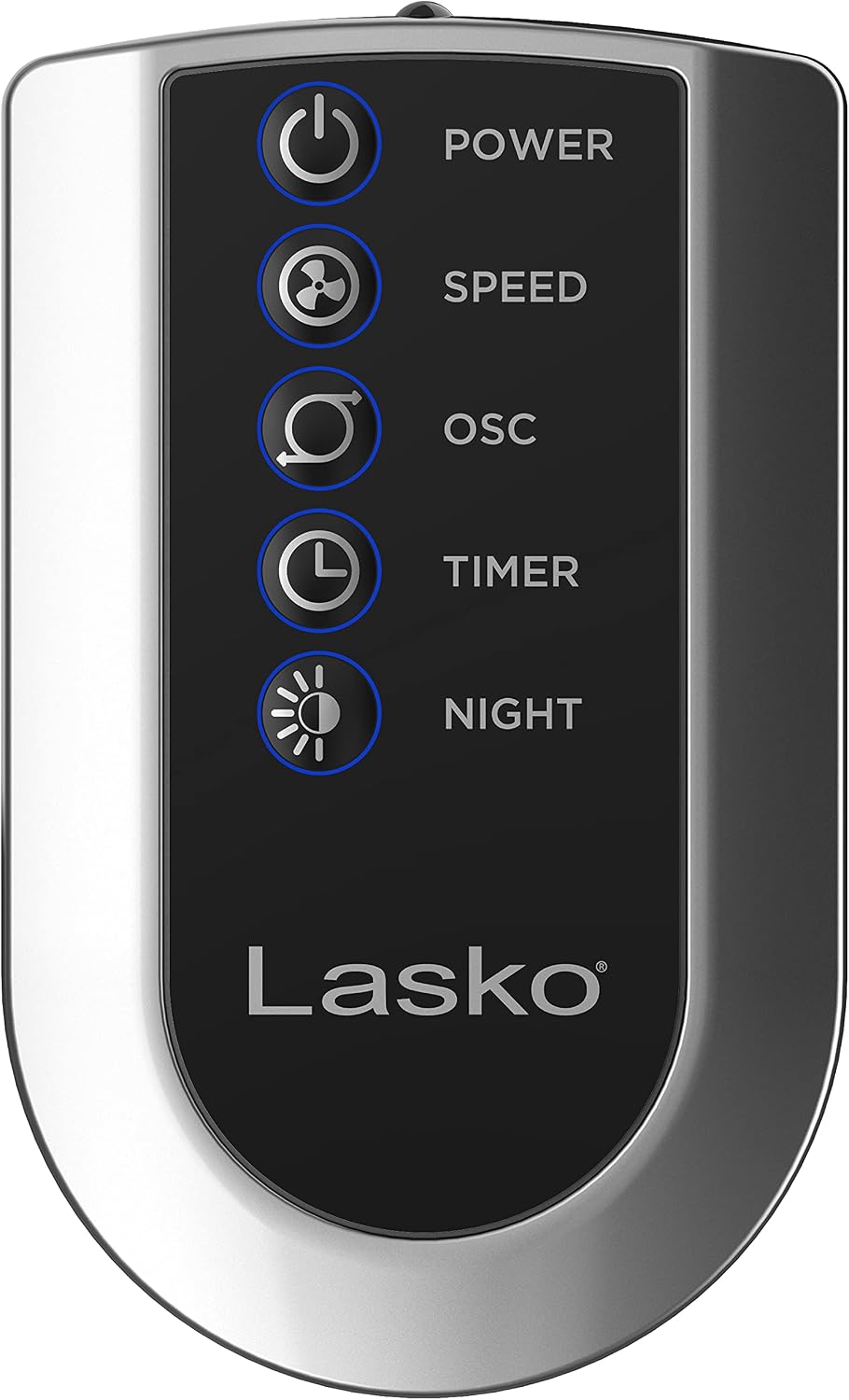 Lasko Oscillating Tower Fan with Remote - Quiet Standing Fan for Bedroom, Office, and Home - 3 Speeds - Powerful Cooling Air - T42954 - 42" Tall – Gray/Woodgrain