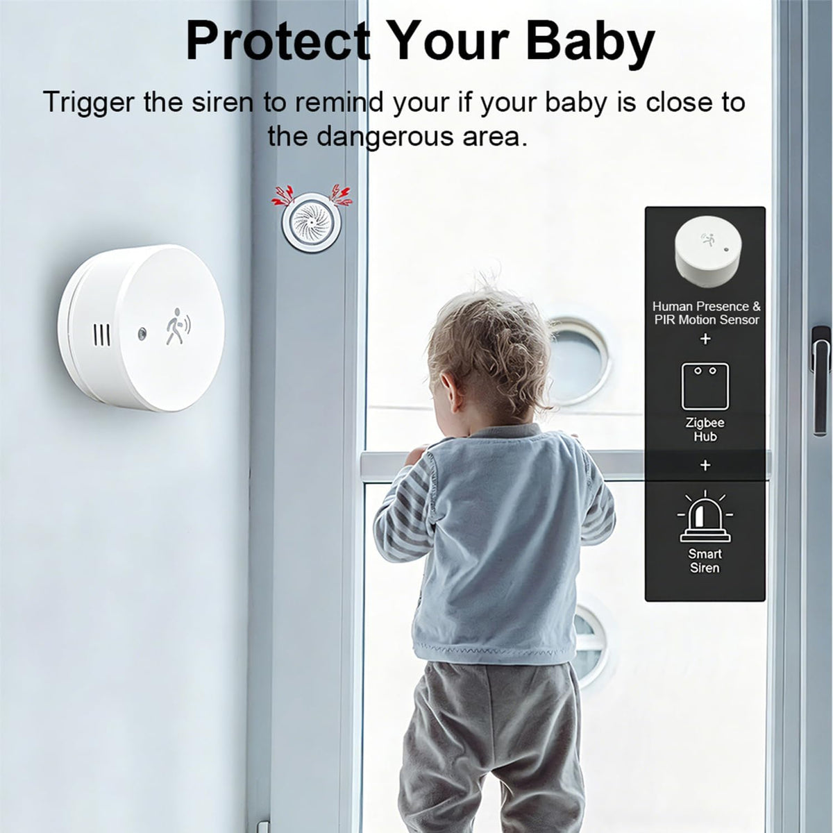 Zigbee Presence Sensor, Built-in Temperature, Humidity and Light Sensor