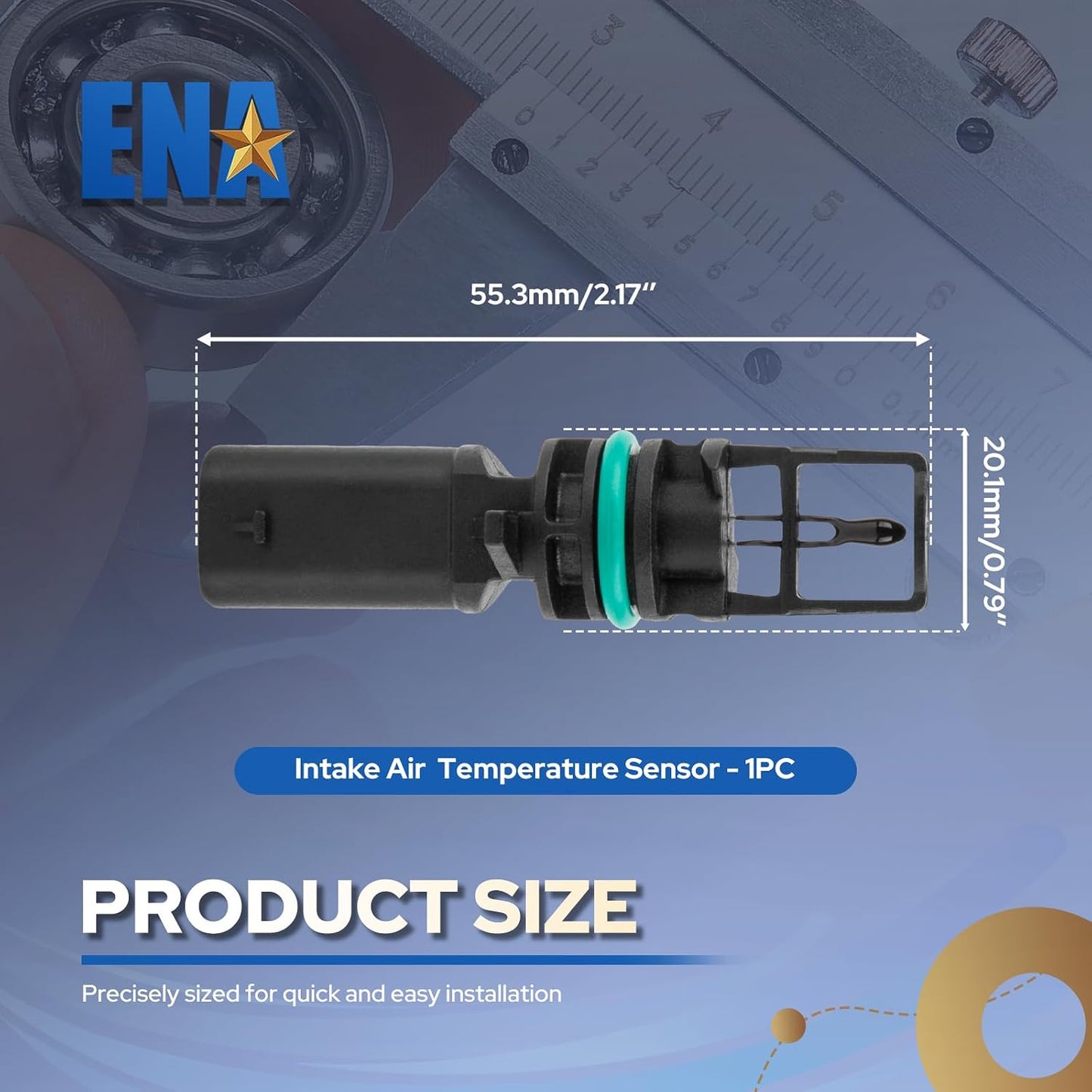ENA Intake Air Temperature Sensor Compatible with Jeep Ram Dodge Chrysler Wrangler Grand Cherokee 1500 Classic ProMaster 2500 C/V Challenger 300 Pacifica 3.6L V6 2015 2016 2017 2018 Replaces AX241